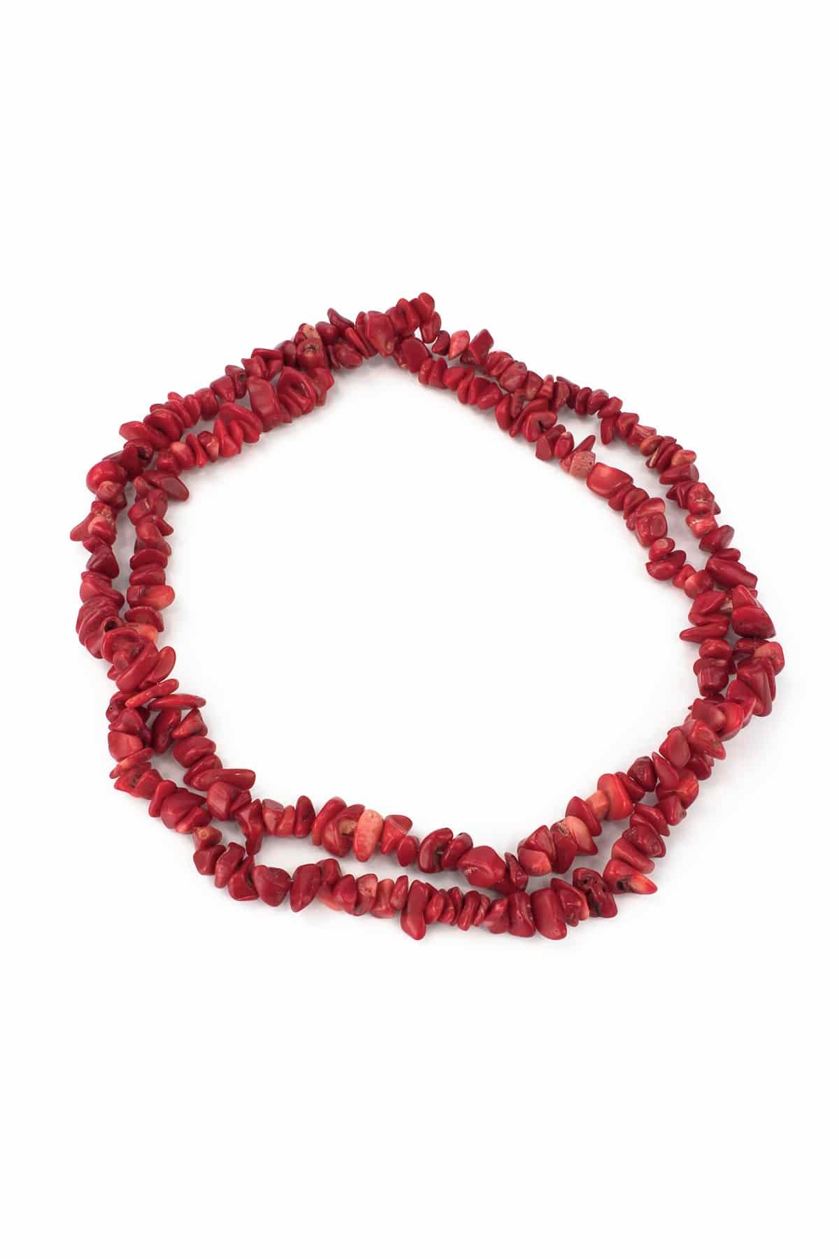 Mercan Kırık Taş Parlak 5x8mm Doğal Taş Dizi