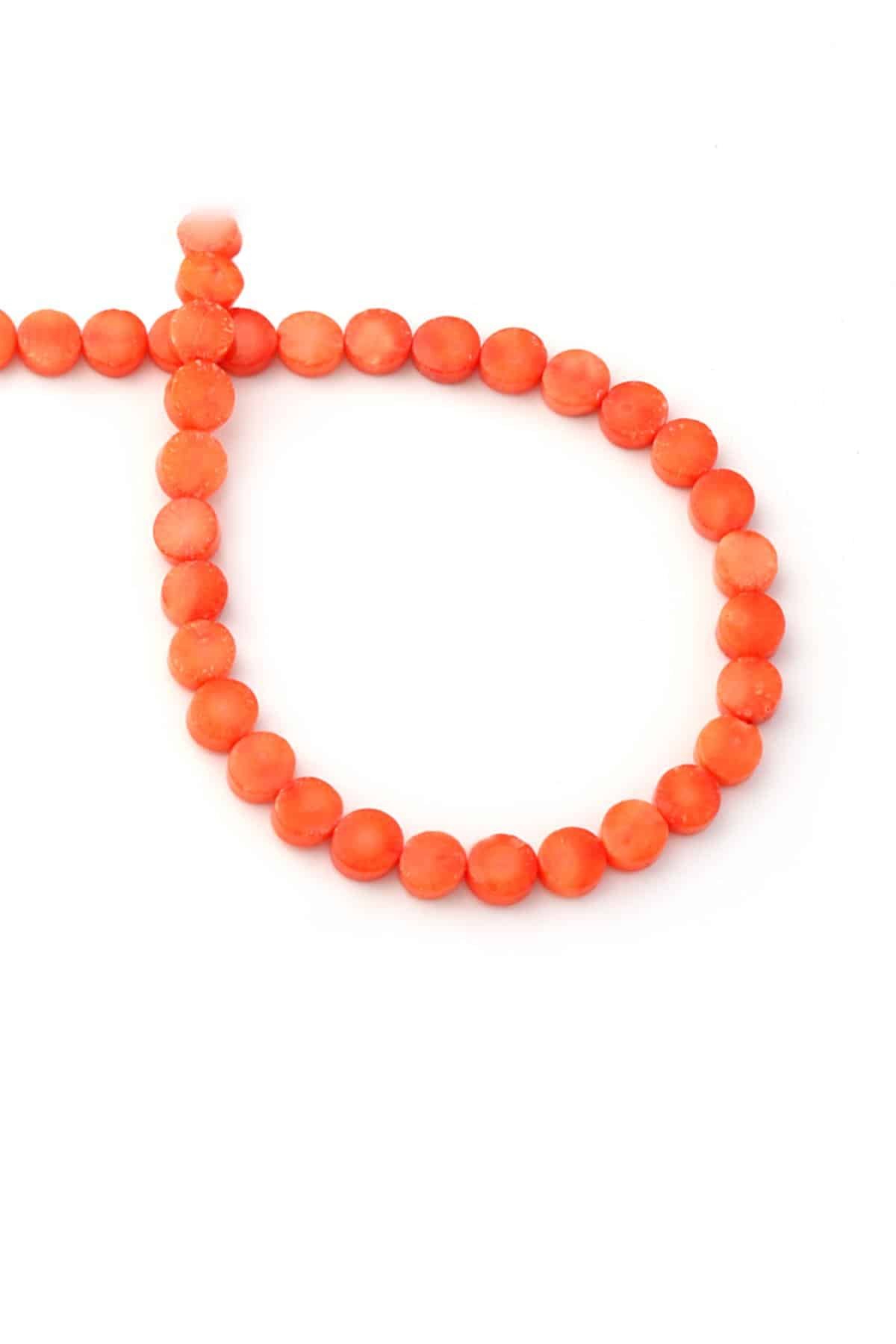 Coral Natural Stone 3x6mm String Of Beads