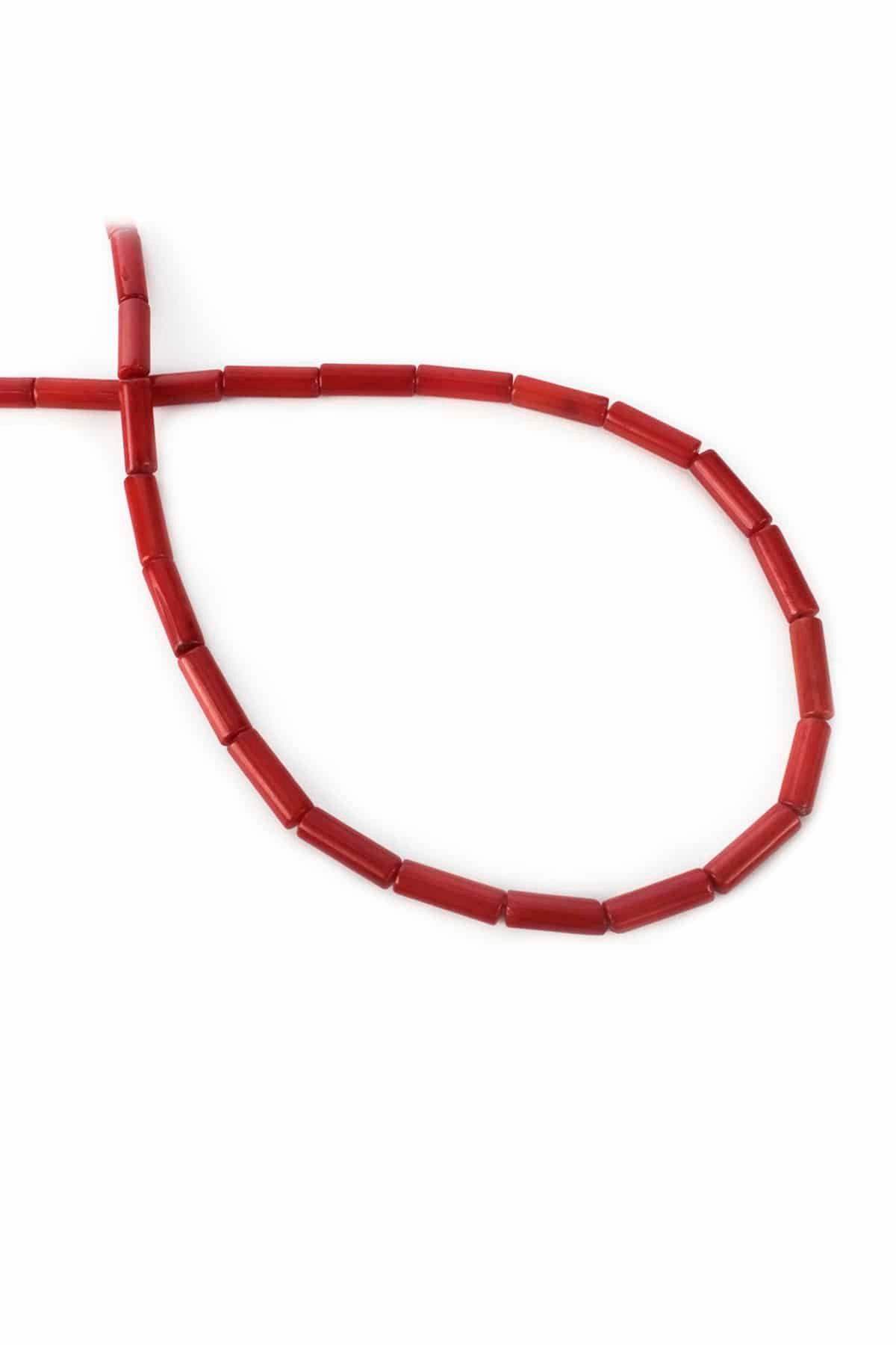 Coral Natural Stone 3x9mm String Of Beads