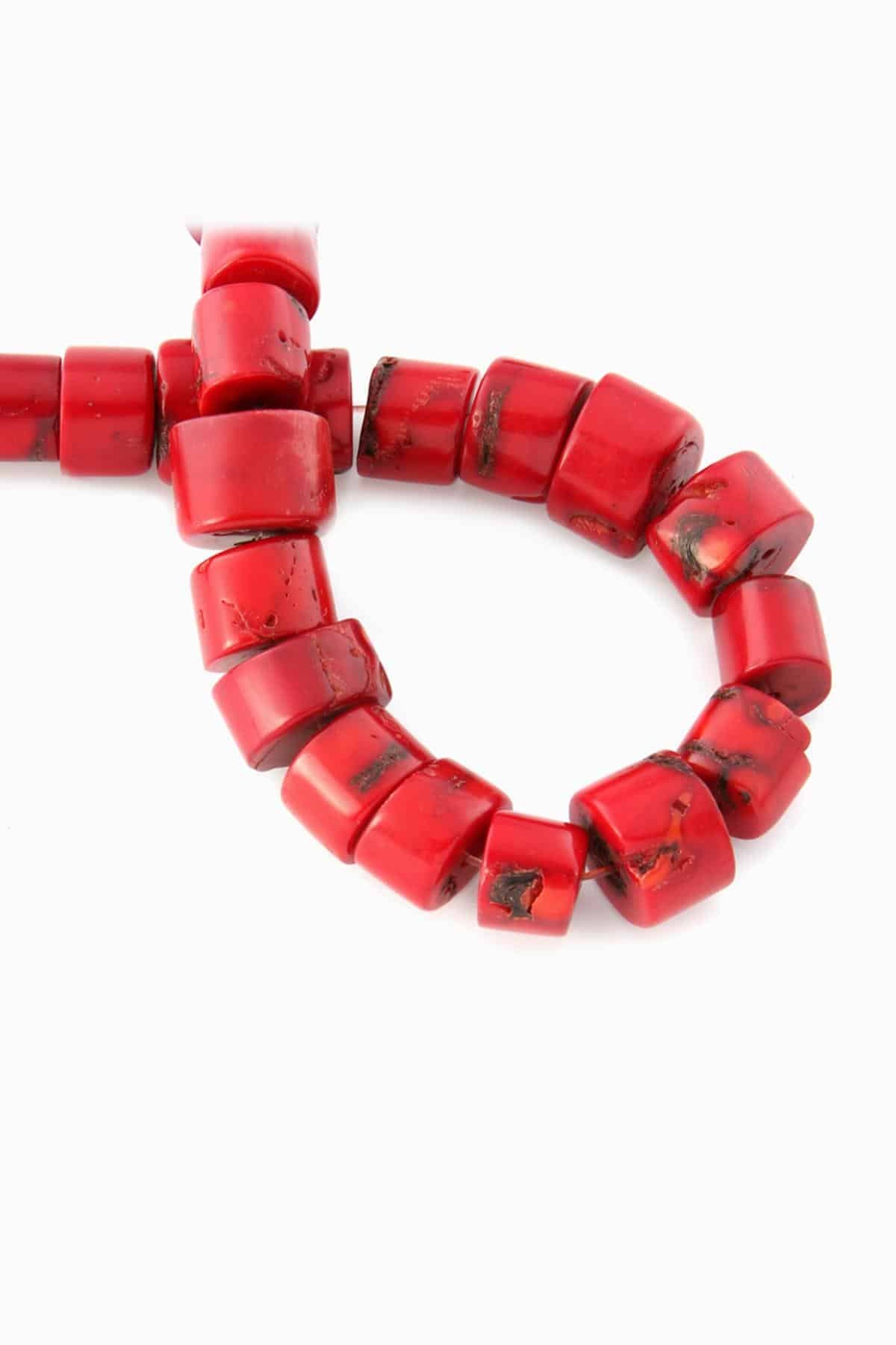 Coral Natural Stone 8x12mm String Of Beads