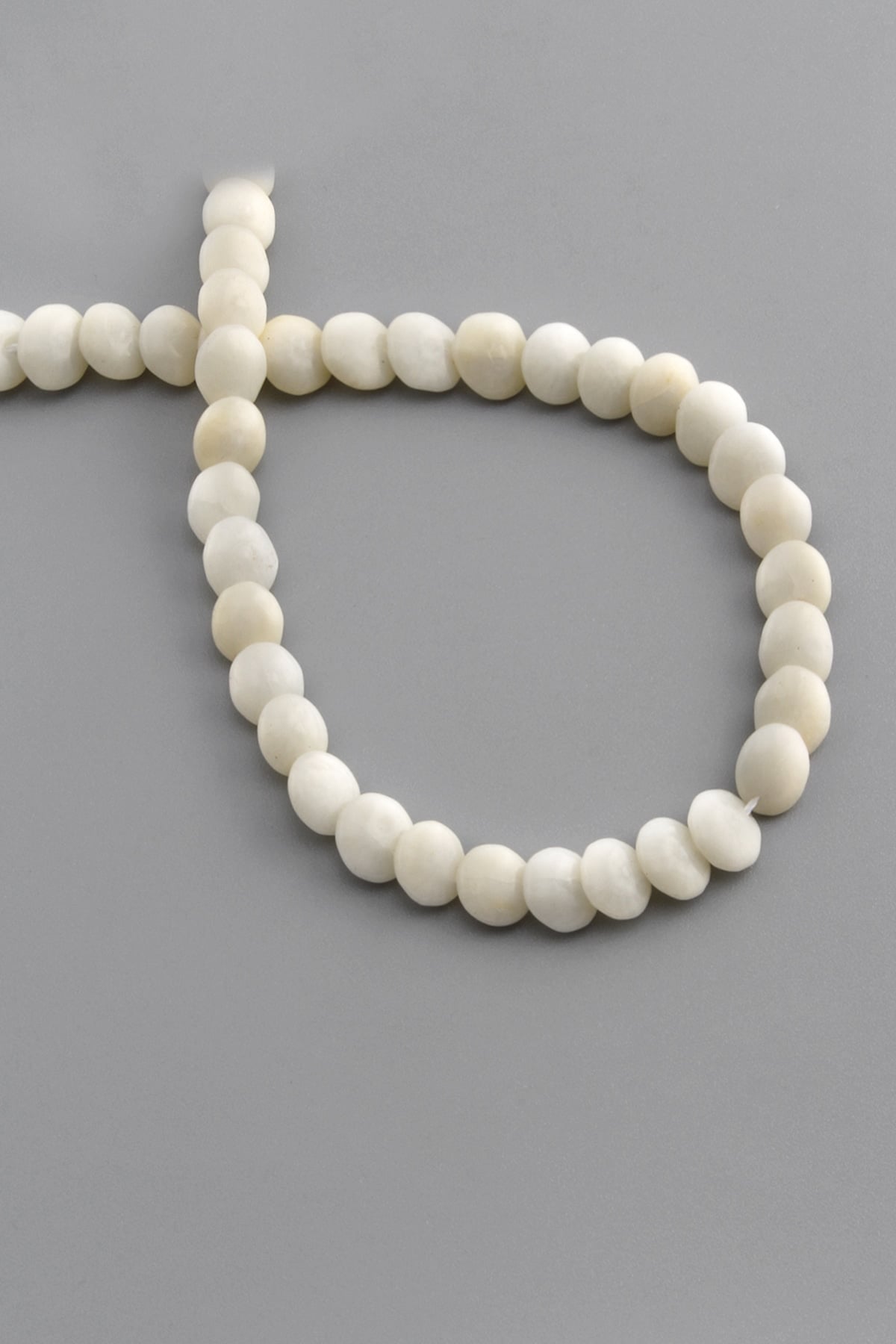 Coral Natural Stone White Circle Washer Cut 7x3mm String Of Beads