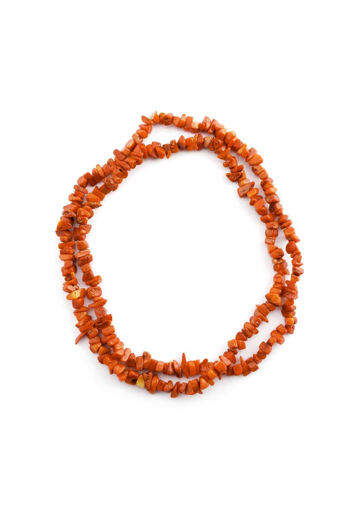 Coral Natural Stone String Of Beads