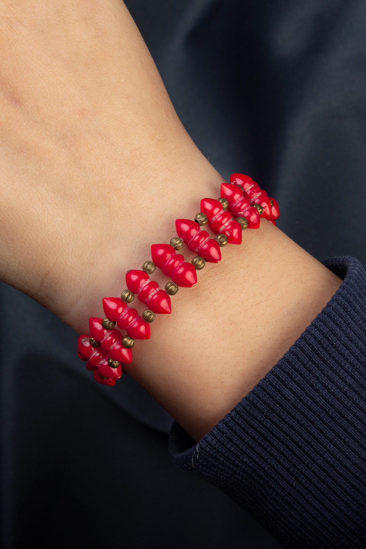 Mercan Doğal Taş İmame Kesim Bileklik