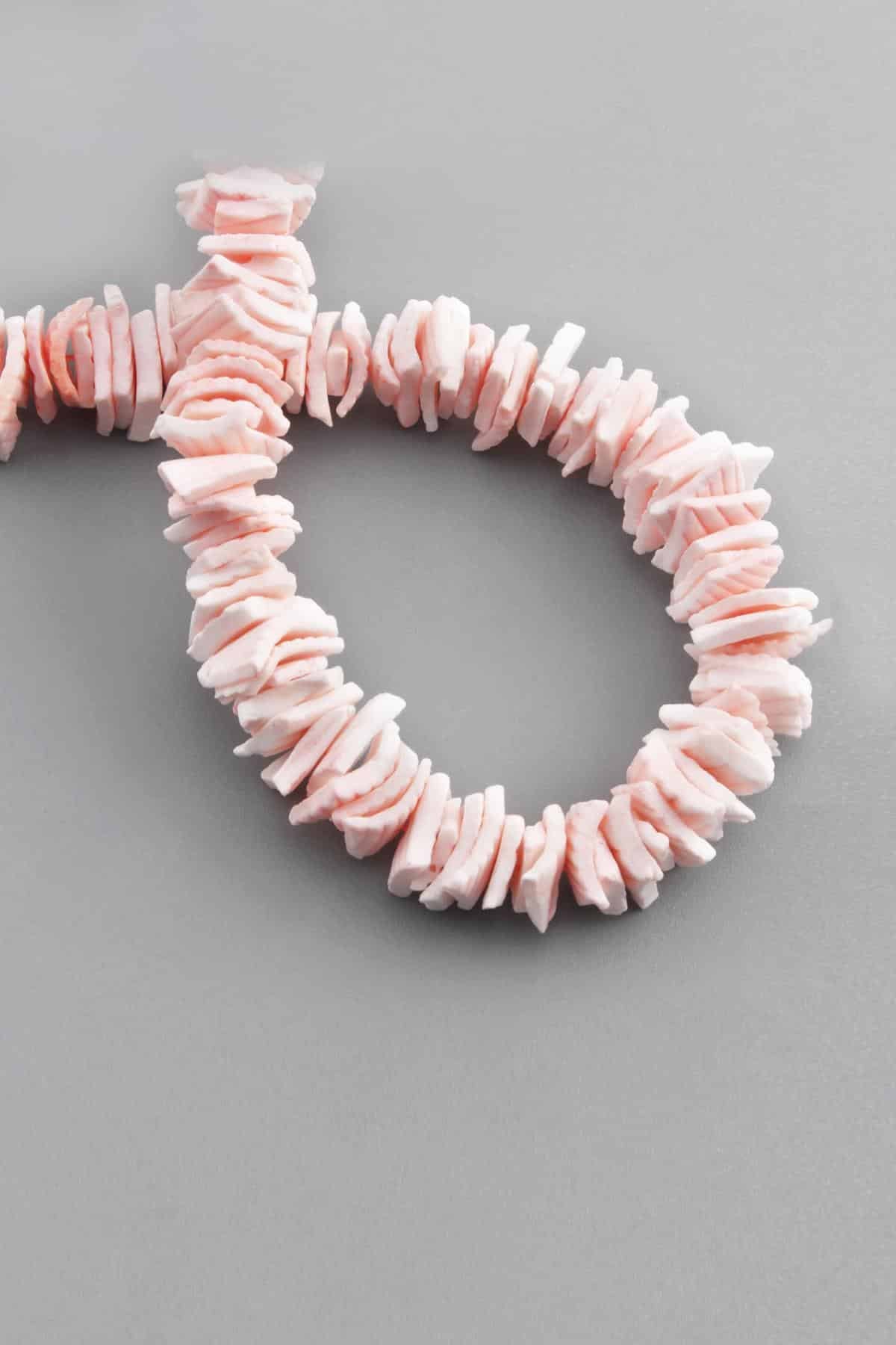 Coral Natural Stone Matte Pink Dore Cut 12x13mm String Of Beads [AB+]