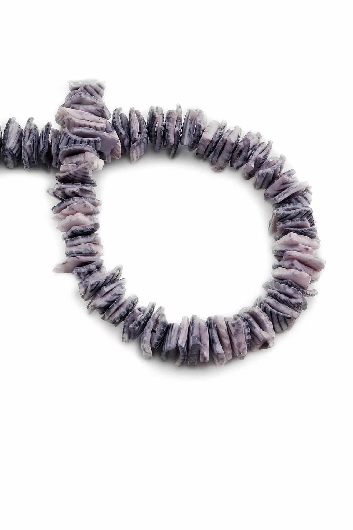 Mercan Taşı Dore Kesim Mat Gri 12x13mm Doğal Taş Dizi [AB+]