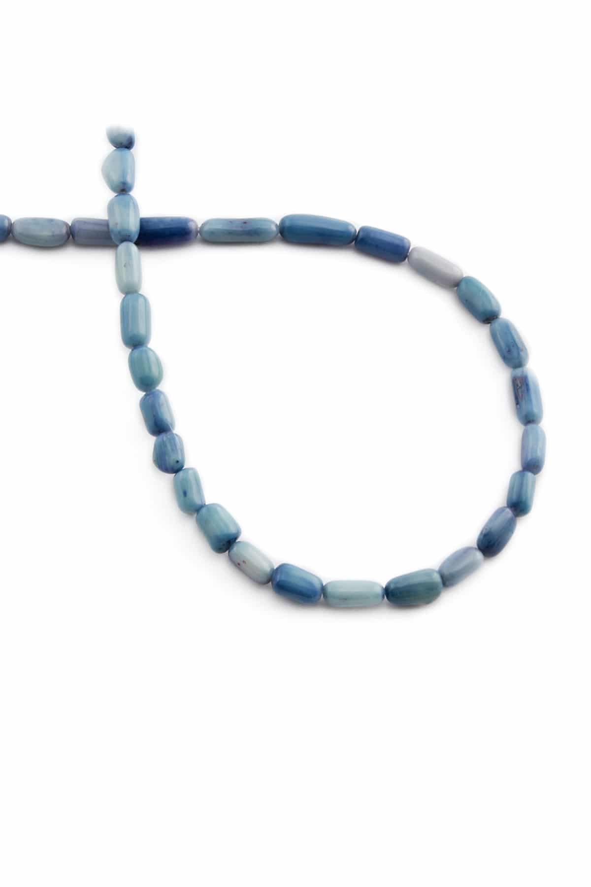 Coral Natural Stone Shiny Purple Amorphous Cylinder Cut 5x9mm String Of Beads