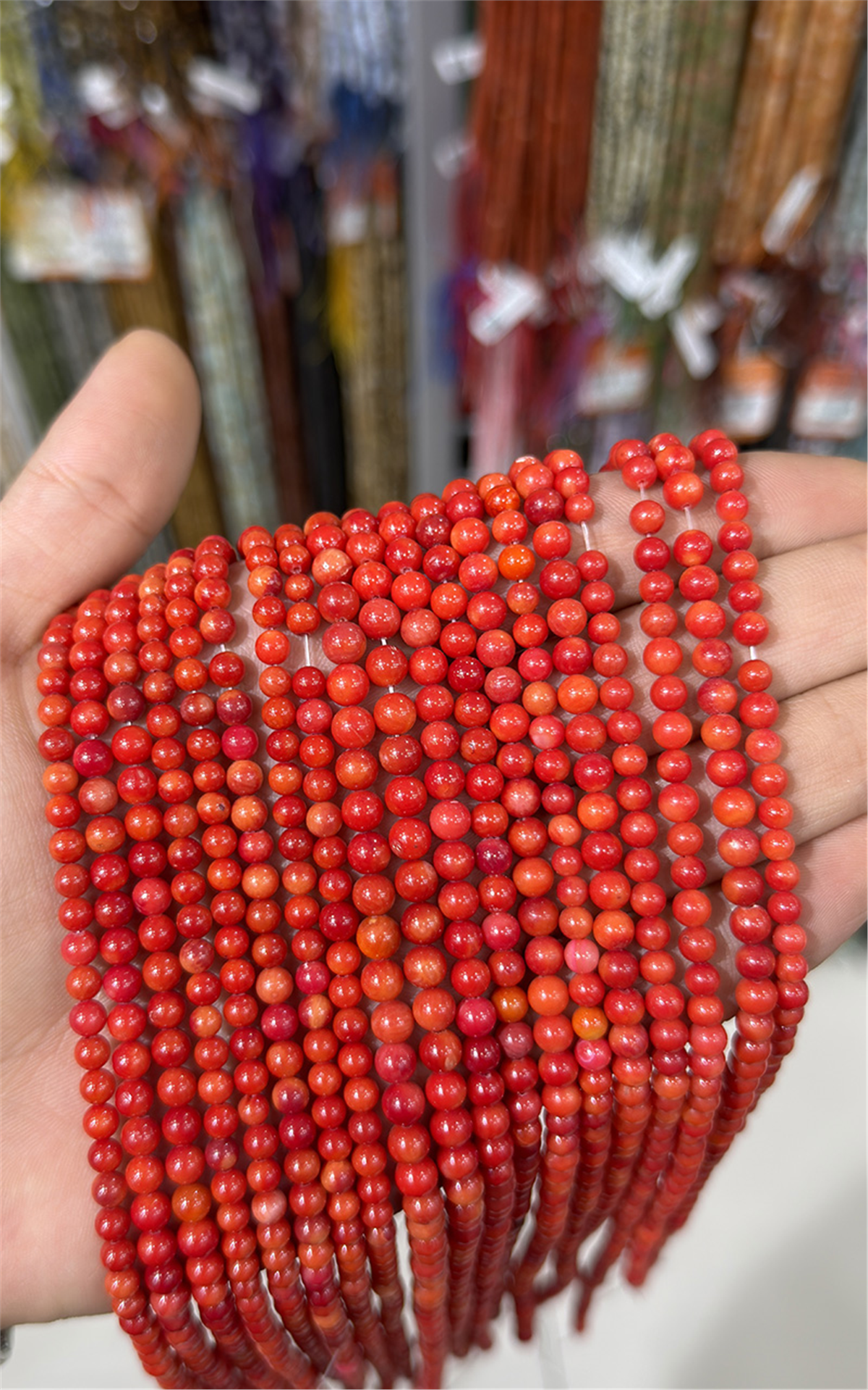 Mercan Taşı Küre Kesim 5mm Doğal Taş Dizi