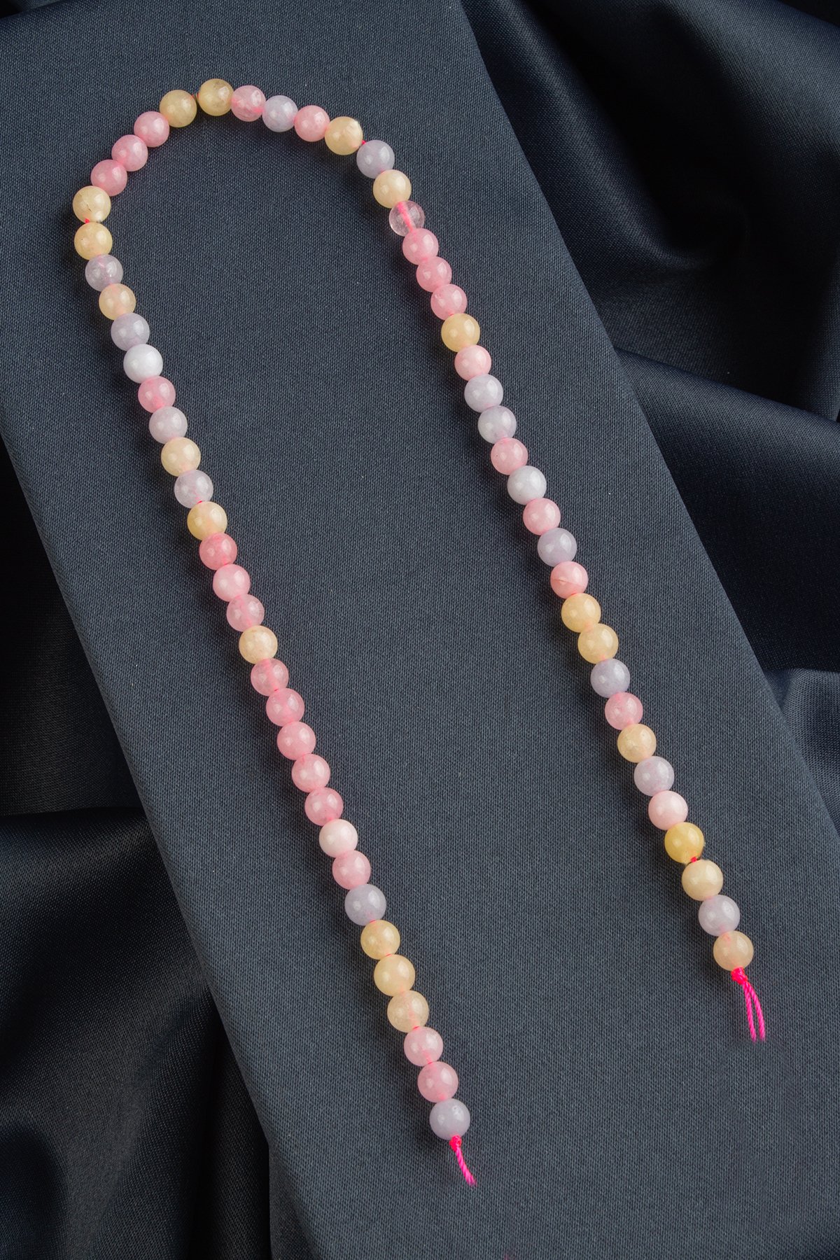 Morganit Doğal Taş Parlak Karışık Küre Kesim 6mm Dizi