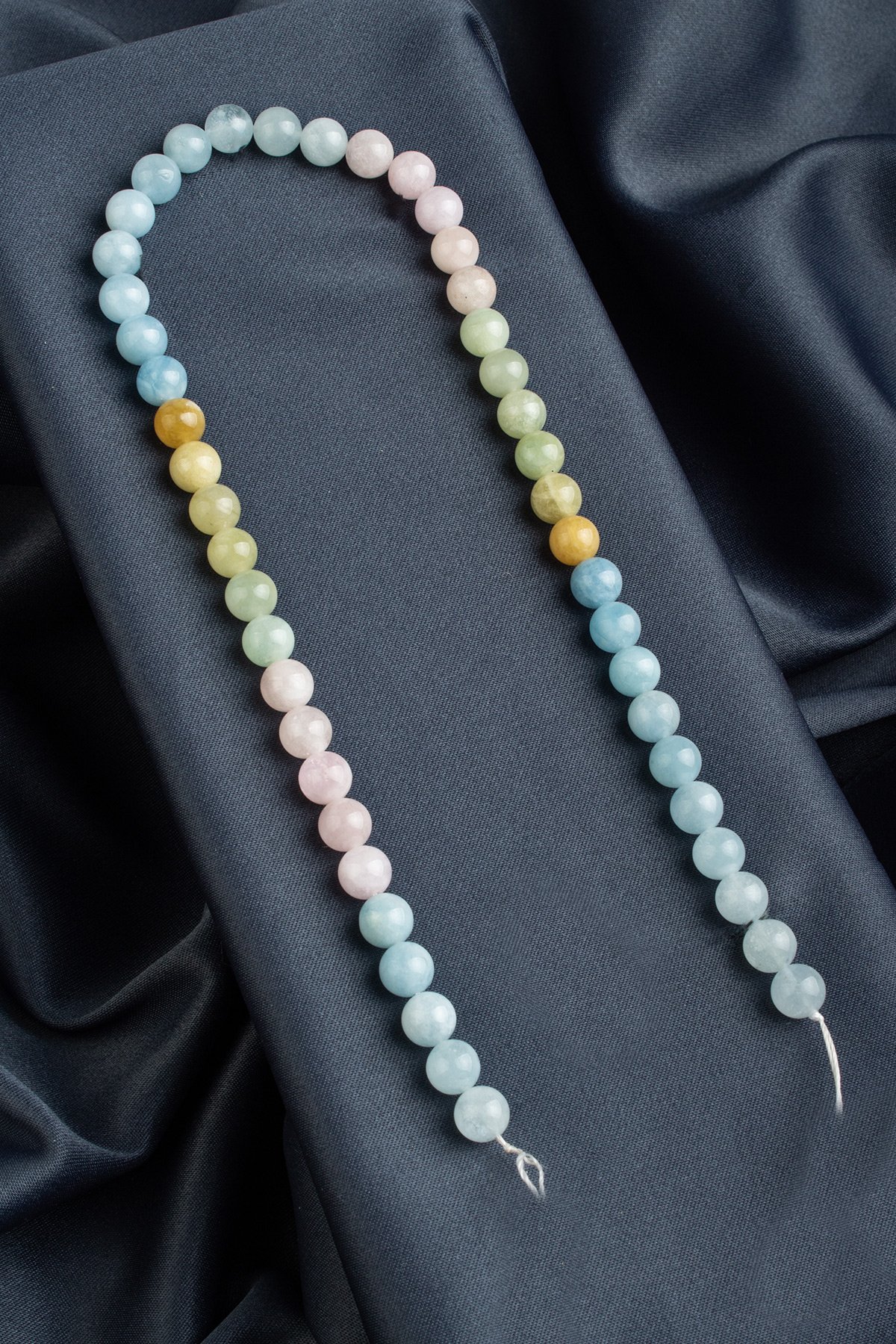 Morganit Doğal Taş Parlak Küre Kesim 8mm Dizi [AA]