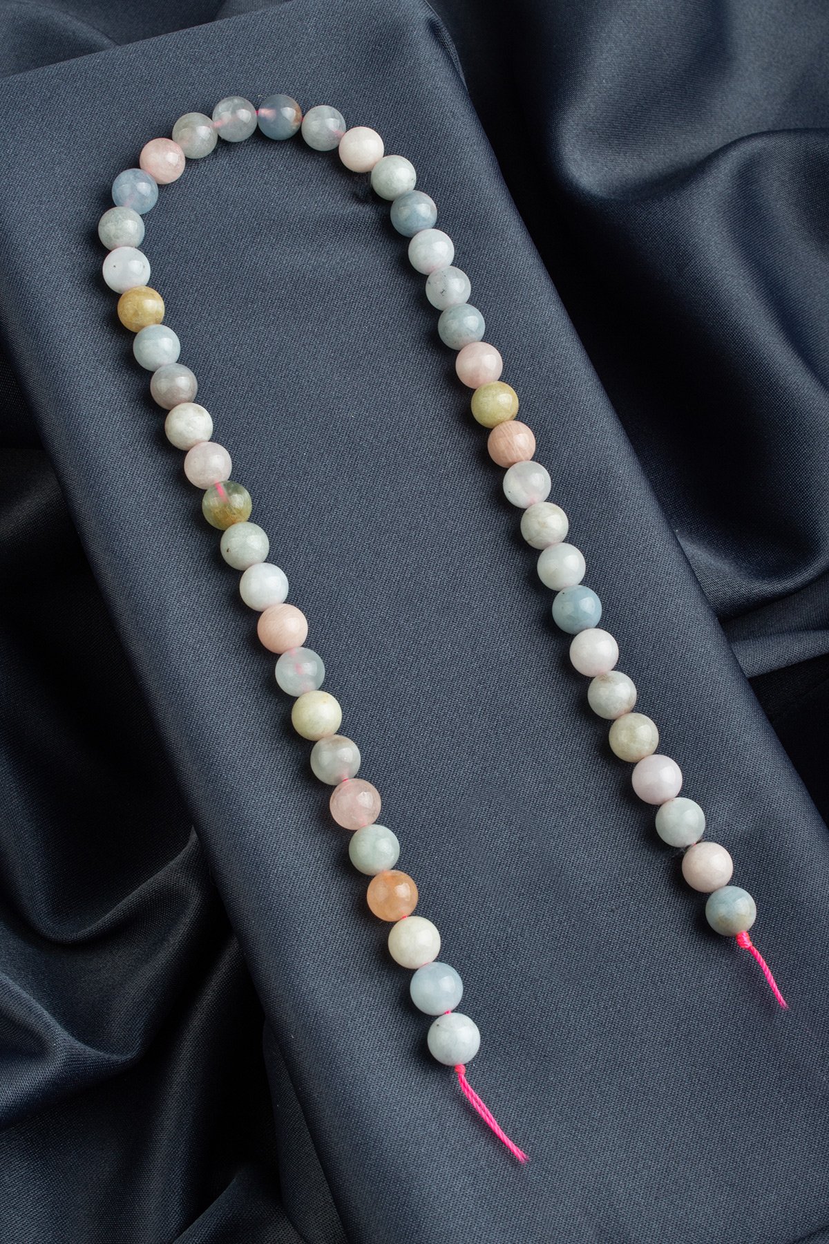 Morganit Doğal Taş Parlak Küre Kesim 8mm Dizi [AB+]