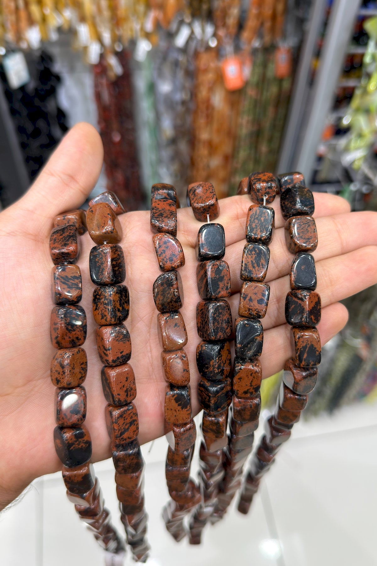 Jasper Doğal Taş Bordo Dikdörtgen Kesim 10x14mm Dizi