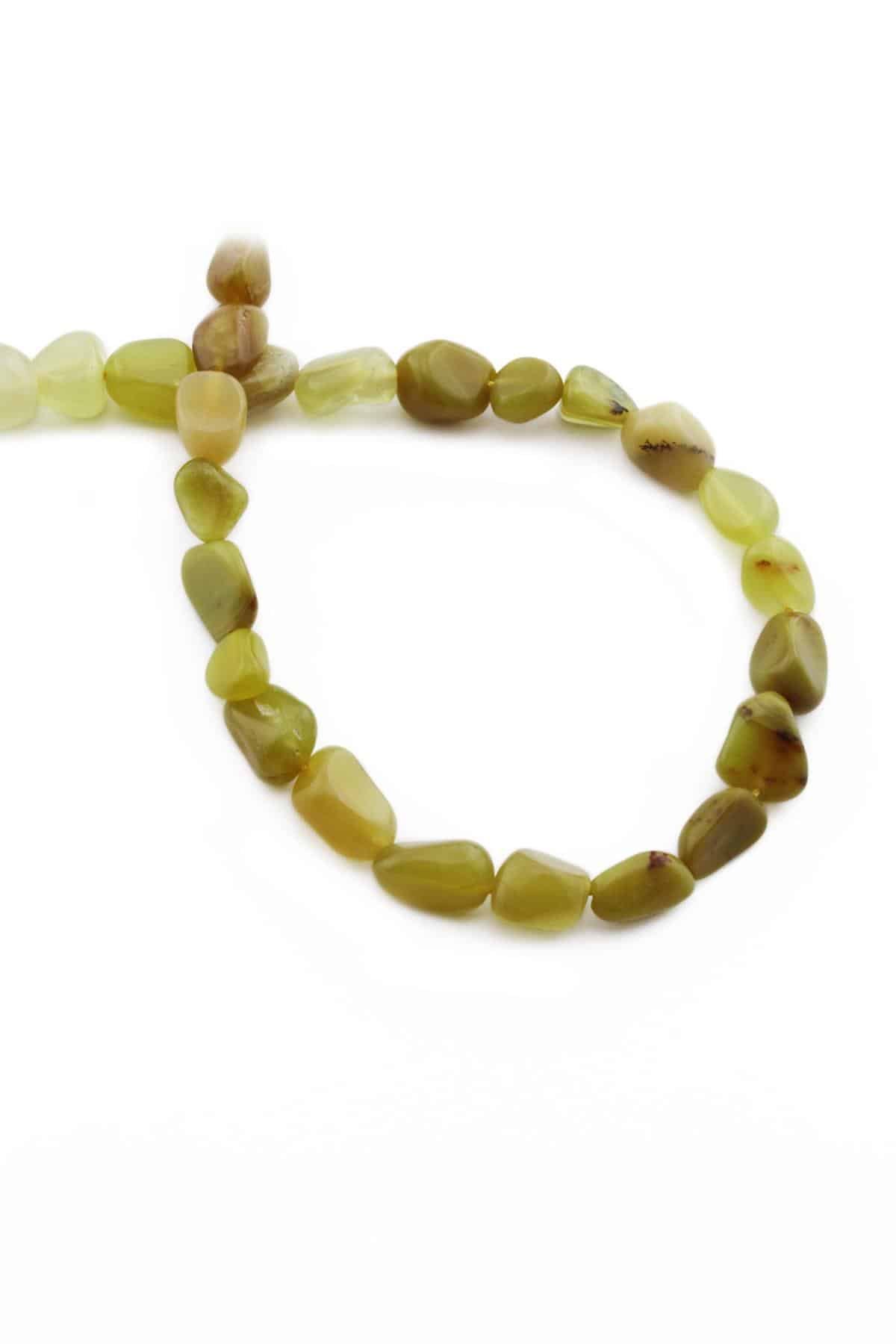 Opal Natural Stone Tumbler Cut 6x8mm String Of Beads