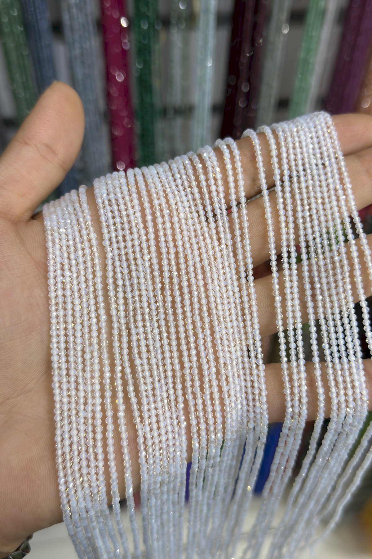 Opal Taşı Küre Faset Kesim 2mm Dizi