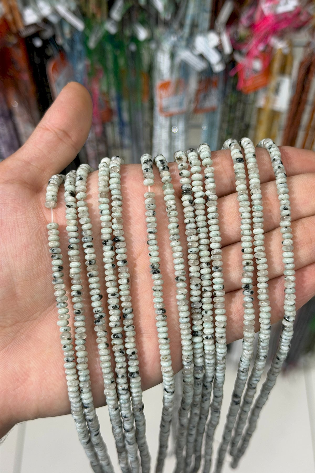 Opalit Taşı Rondela Kesim Parlak 4x2mm Doğal Taş Dizi