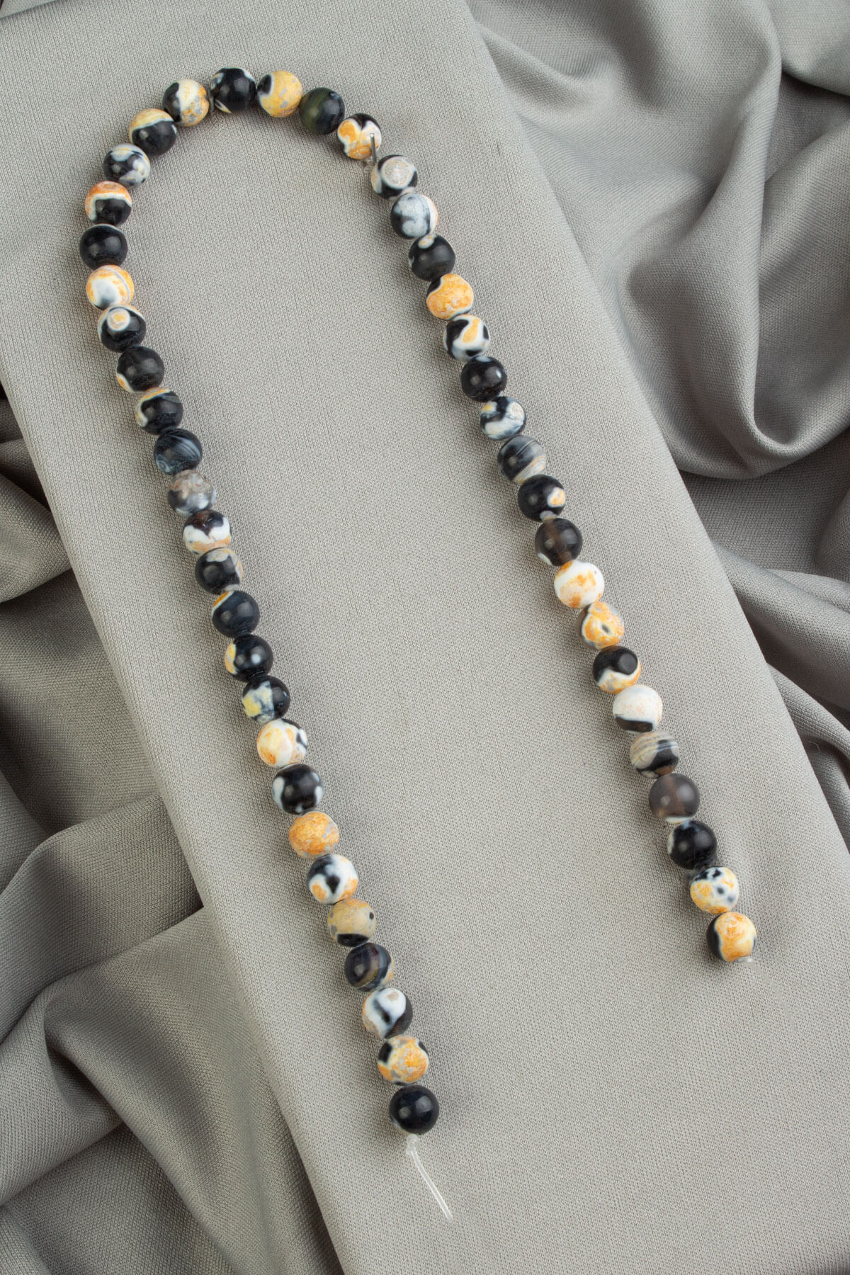 Pat Pat Akik Doğal Taş Mat Sarı Küre Kesim 8mm Dizi