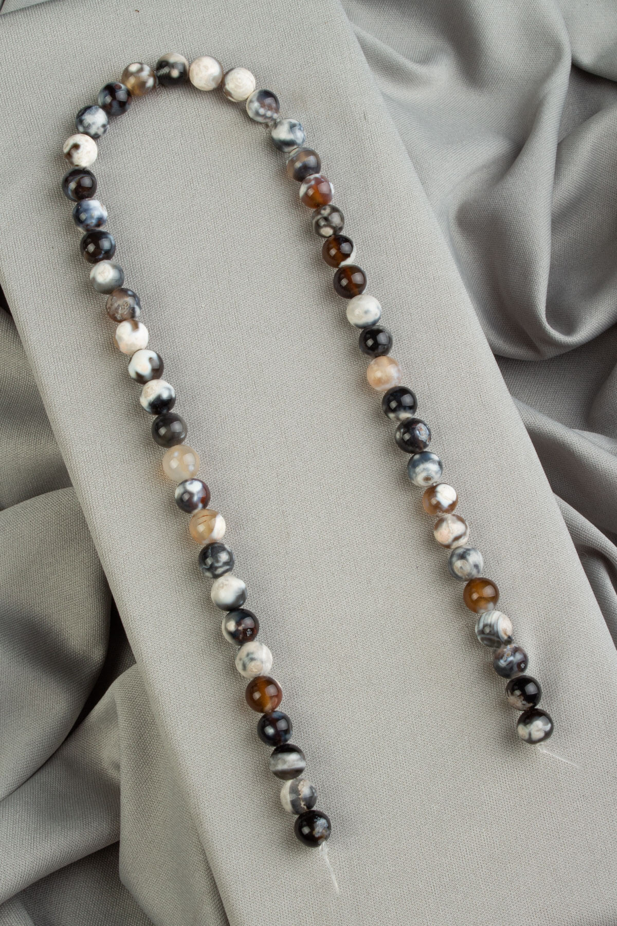 Pat Pat Akik Doğal Taş Parlak Kahverengi Küre Kesim 8mm Dizi [AA]