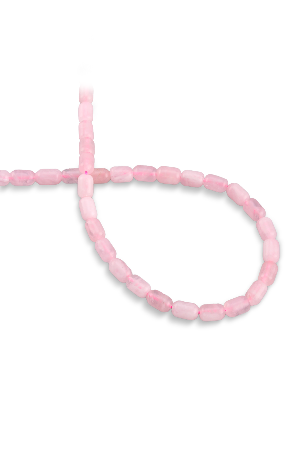 Pembe kuvars Doğal Taş Kapsül Kesim 6x9mm Dizi