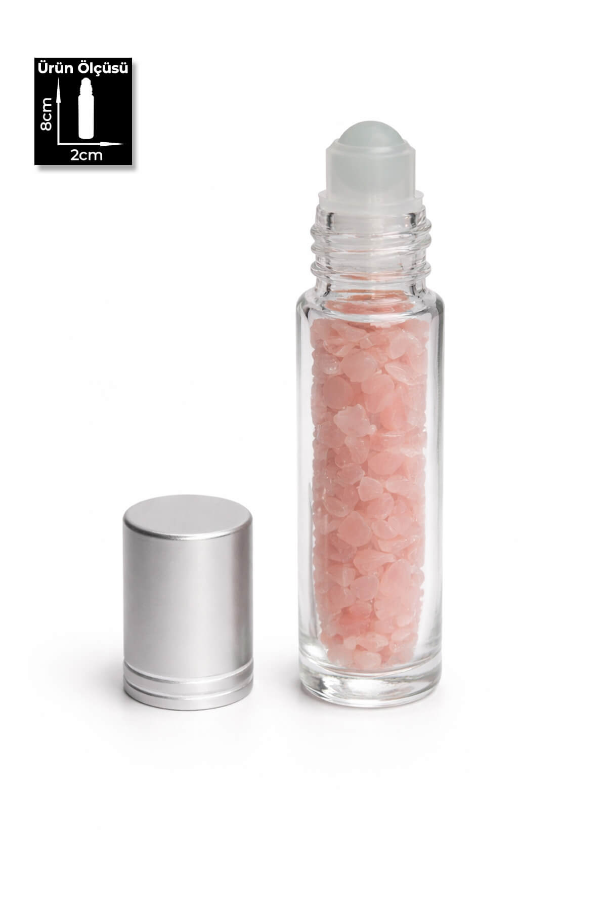 Pembe Kuvars Kırık Taş Roll-On Cam Şişe 10ml