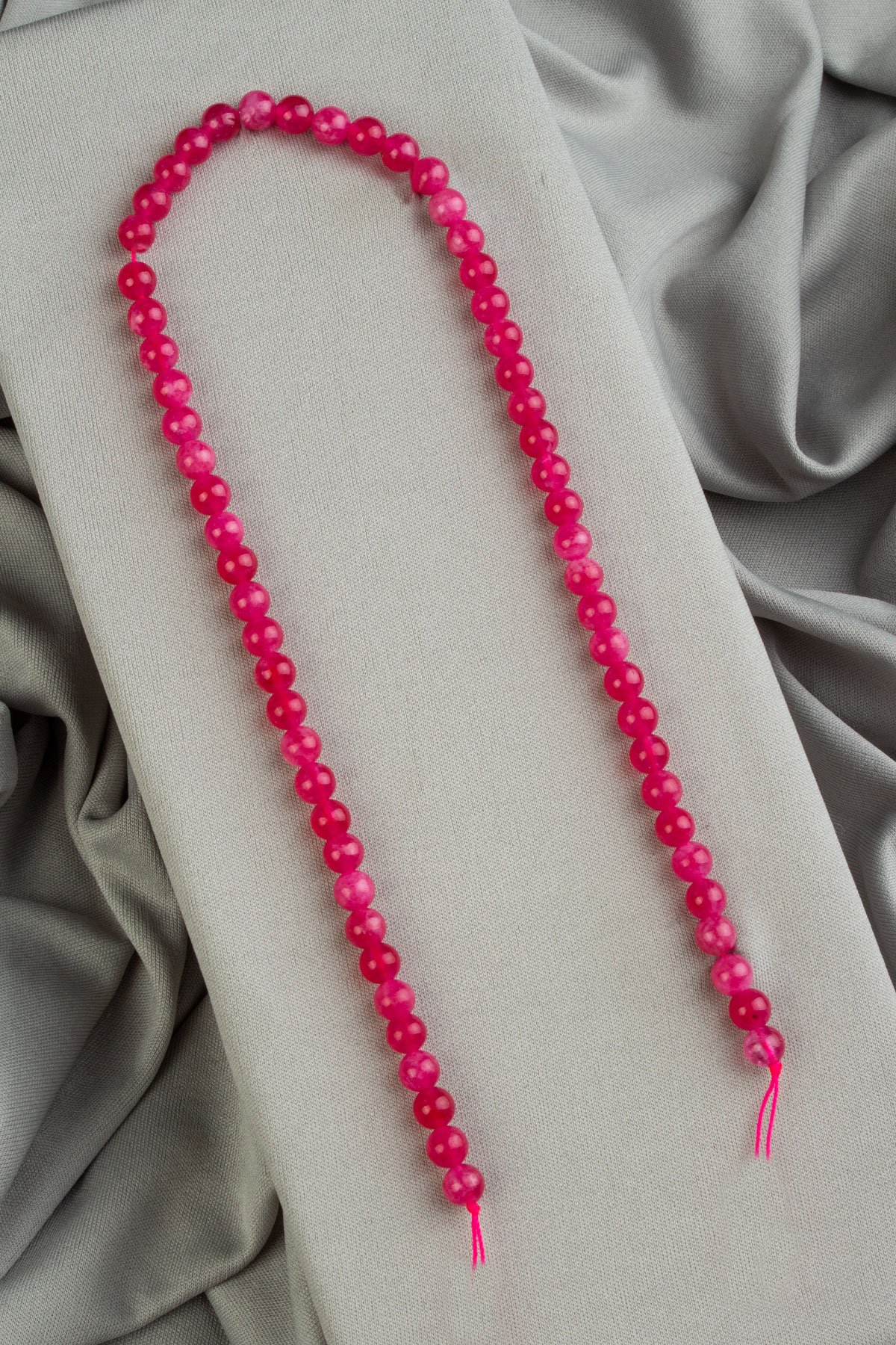 Rodokrozit Doğal Taş Parlak Roz Küre Kesim 6mm Dizi [AB+]