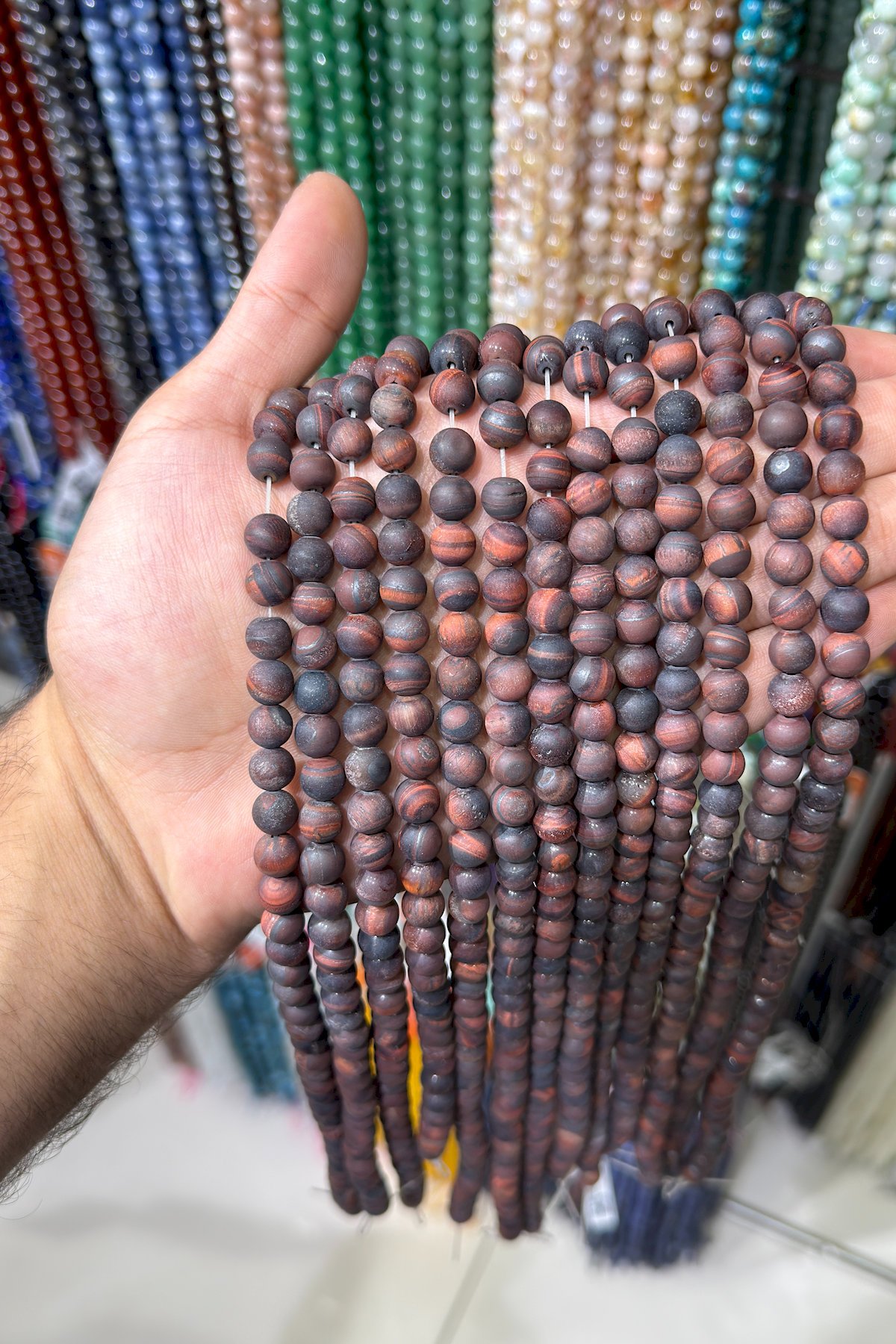 Şahingözü Doğal Taş Mat Kızıl Küre Kesim 8mm Dizi AB