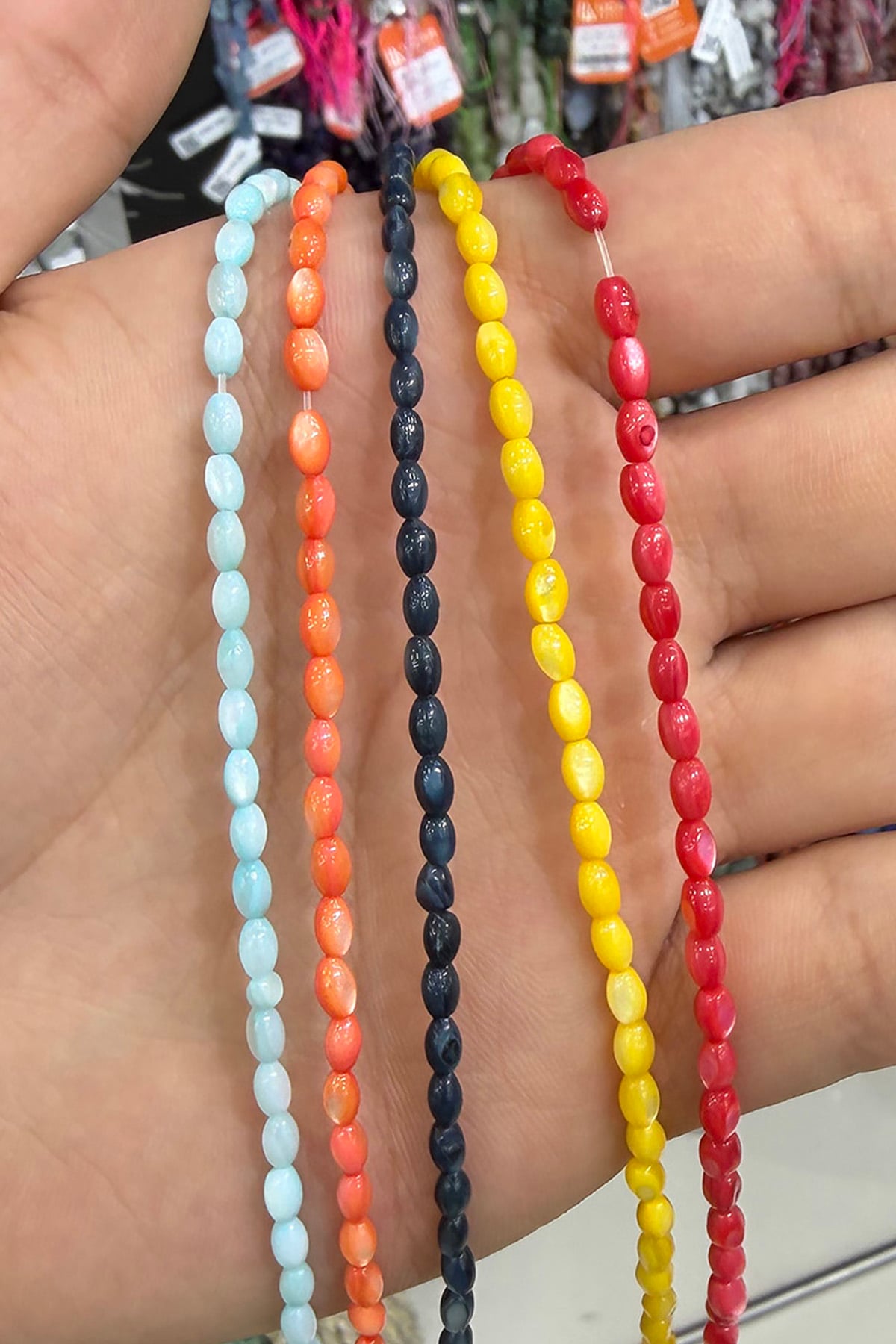 Sedef Taşı 3x5mm Çavuş Kesim Doğal Taş Diziler