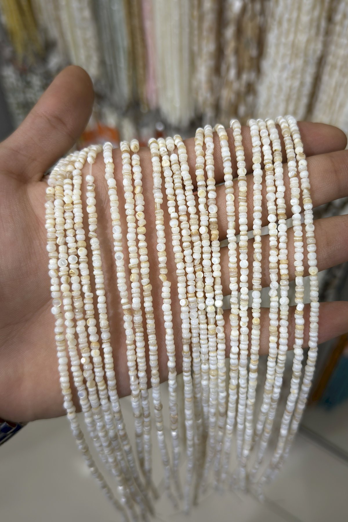 Sedef Taşı Rondela Kesim 3x1mm Dizi