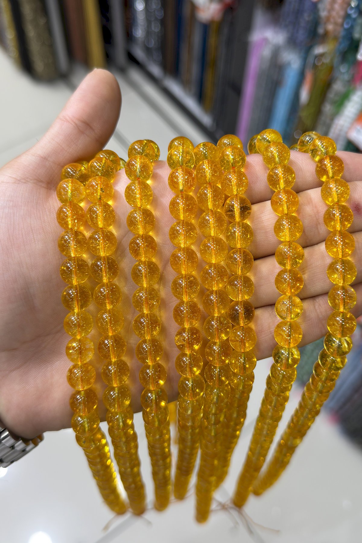 Sitrin Taşı Küre Kesim 10mm Doğal Taş Dizi