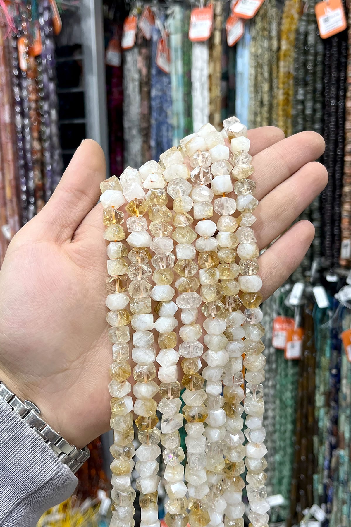Sitrin Taşı Sitrin Rondela Kesim 10x7mm Doğal Taş Dizi