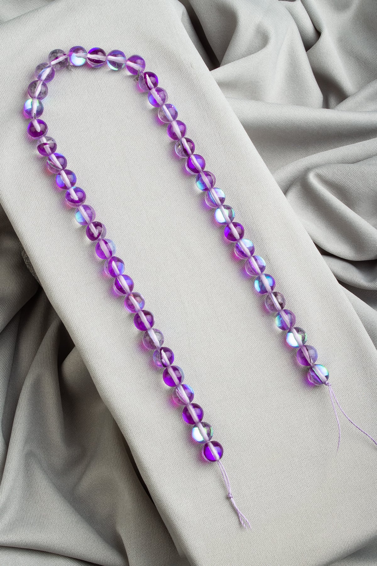 Thermal Quartz Natural Stone Purple 8mm String Of Beads