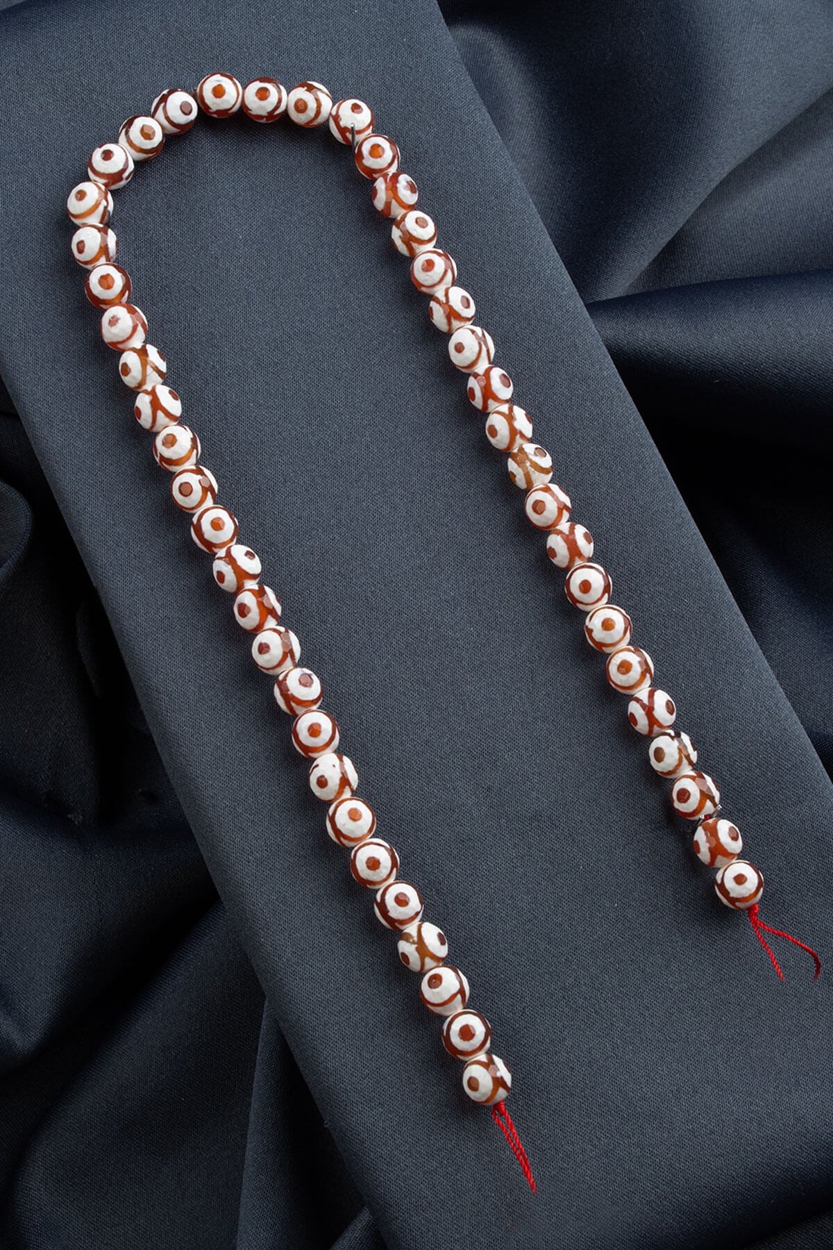 Tibetan Agate Natural Stone Shiny Orange Facet Cut 8mm String Of Beads