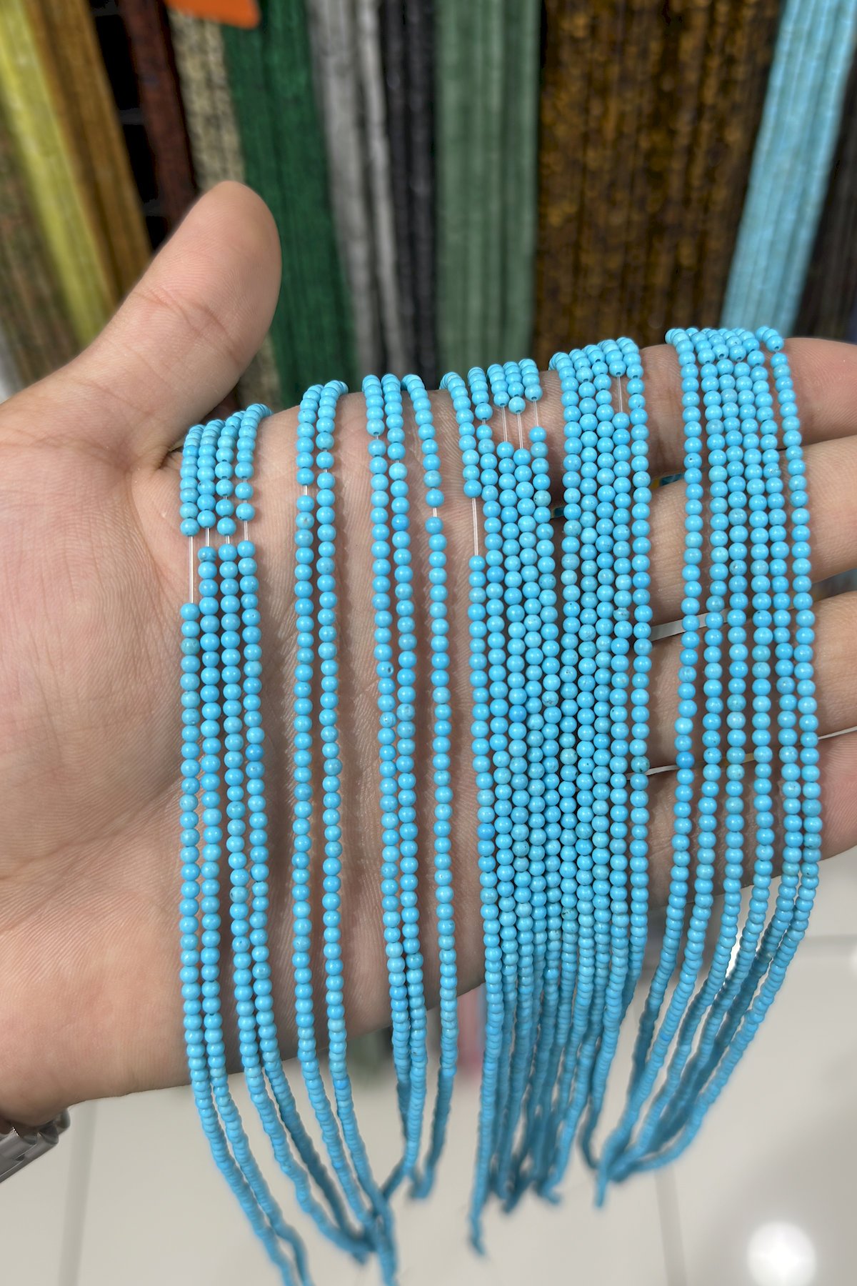 Turkuaz Taşı Küre Kesim 2mm Doğal Taş Dizi