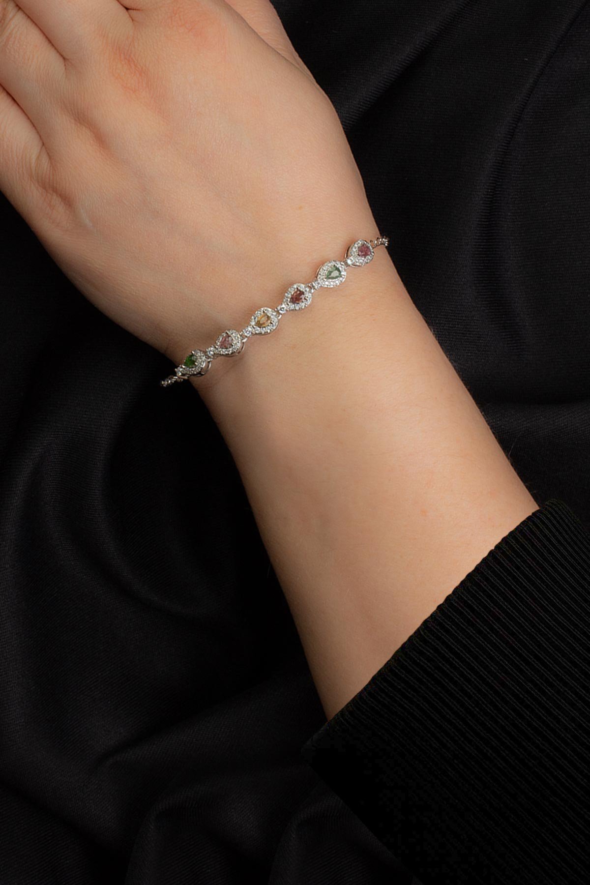 Turmalin Doğal Taş Zincir Bileklik