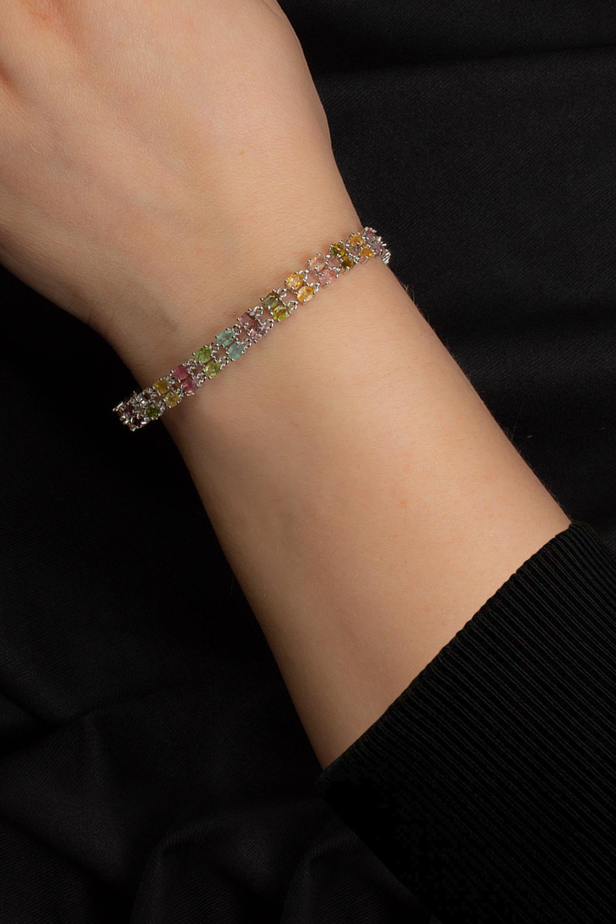 Turmalin Doğal Taş Zincir Bileklik