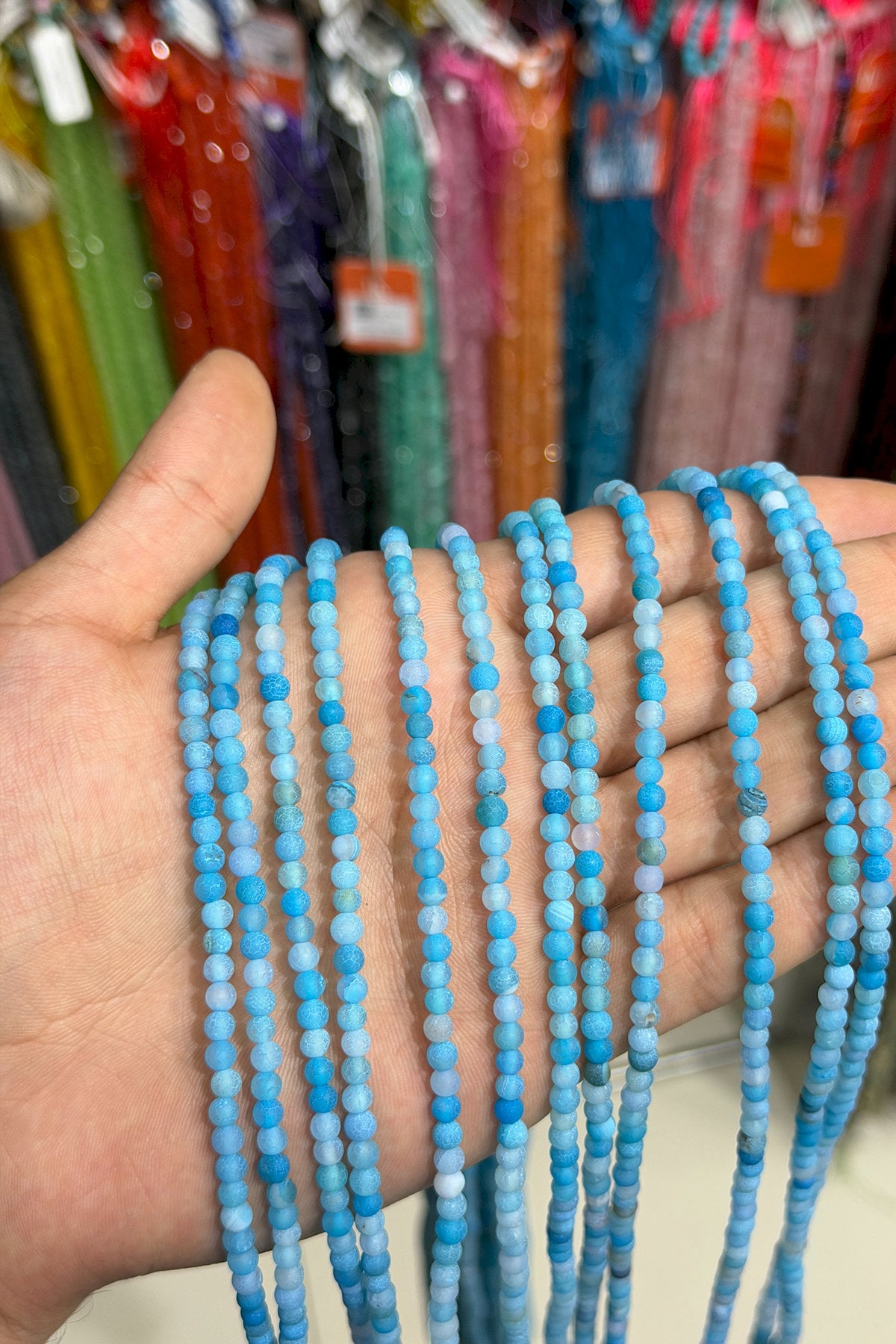 Agate Cancer Blue Globe Cut