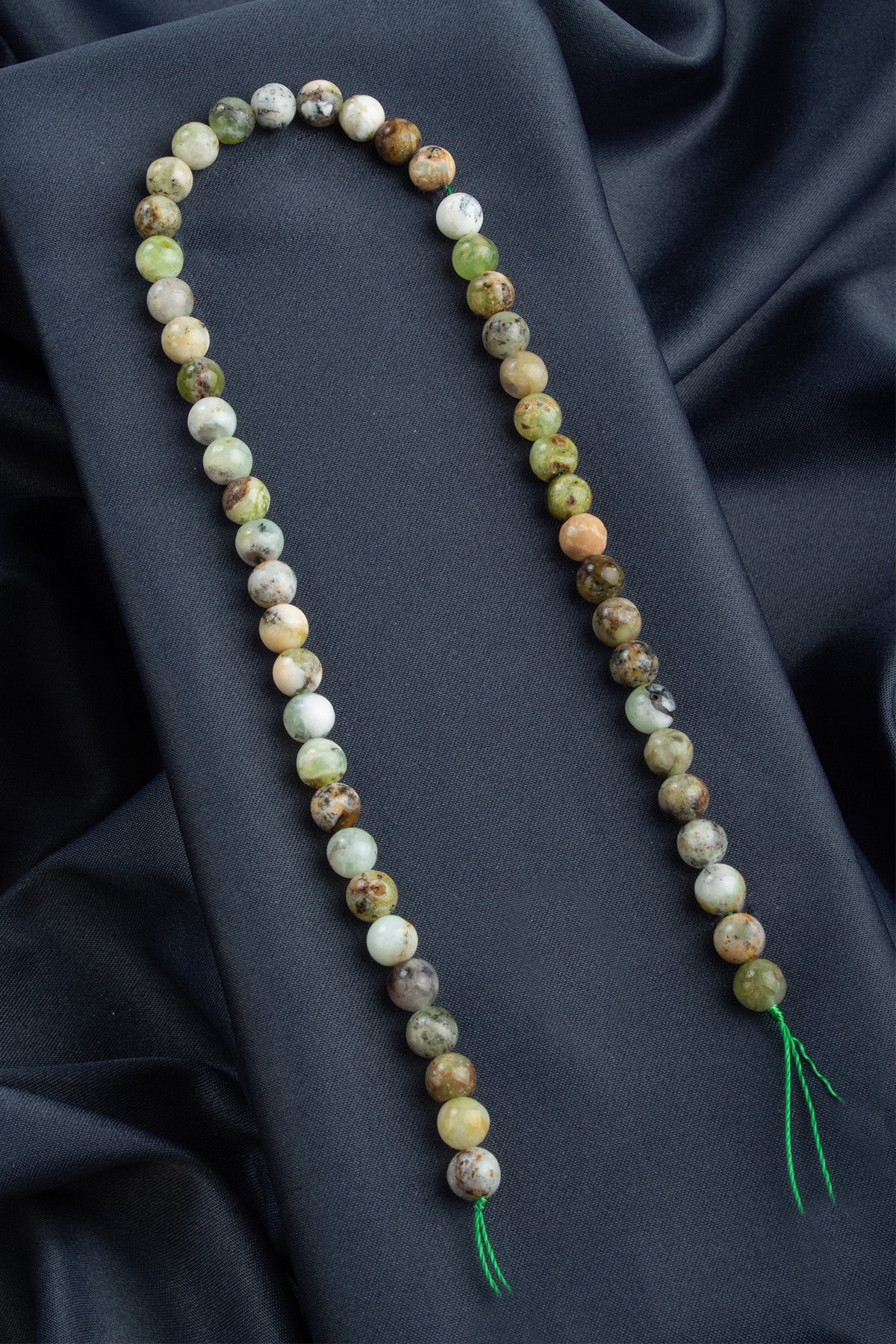 Yeşil Opal Doğal Taş Parlak Yeşil Küre Kesim 8mm Dizi [AA]