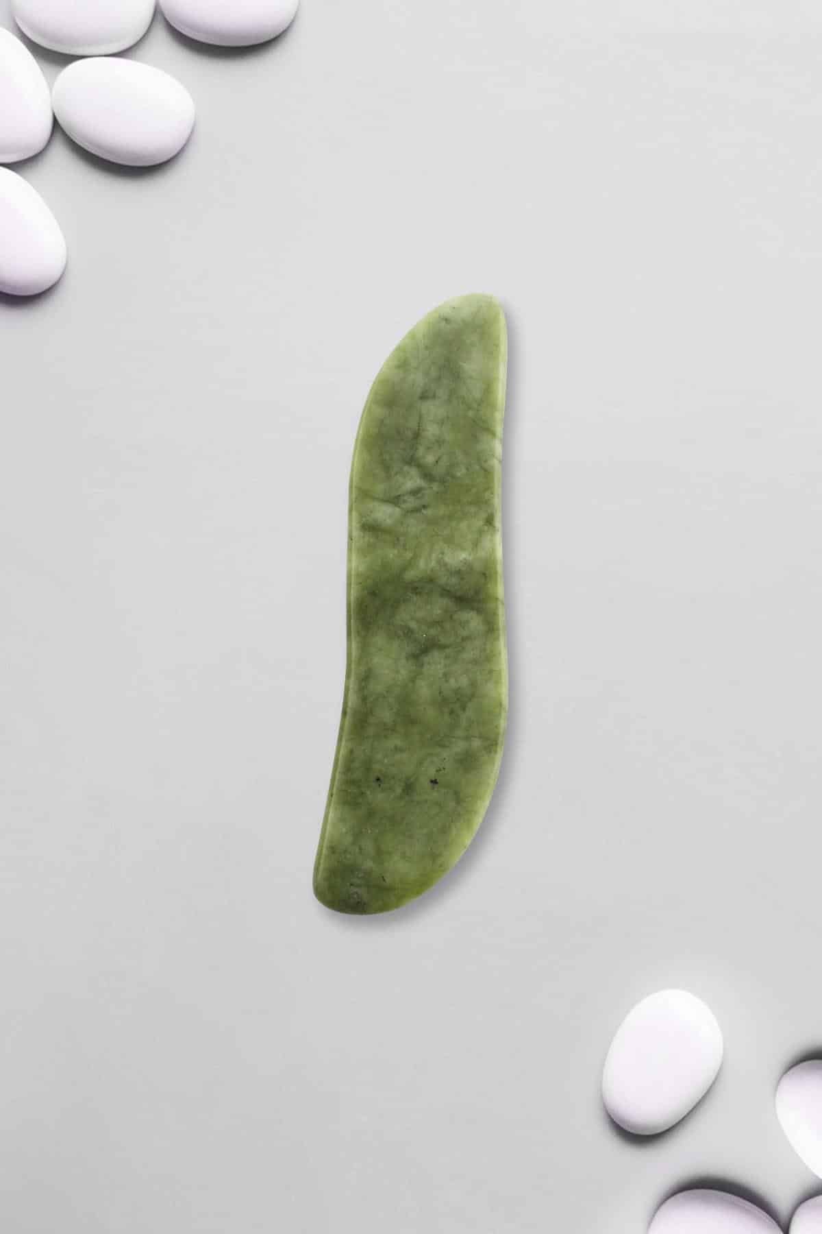 Jade Natural Stone Gua Sha Bumerang Cut Face Massage Tool