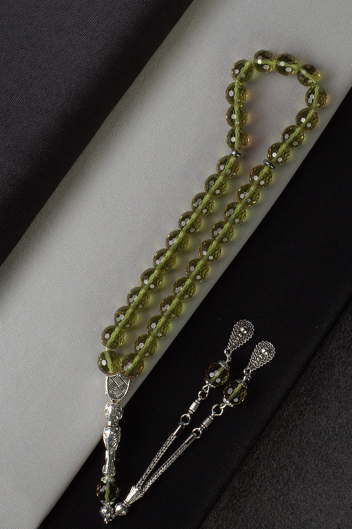 Zultanit Doğal Taş Faset Küre Kesim 33 lü 10mm Tesbih