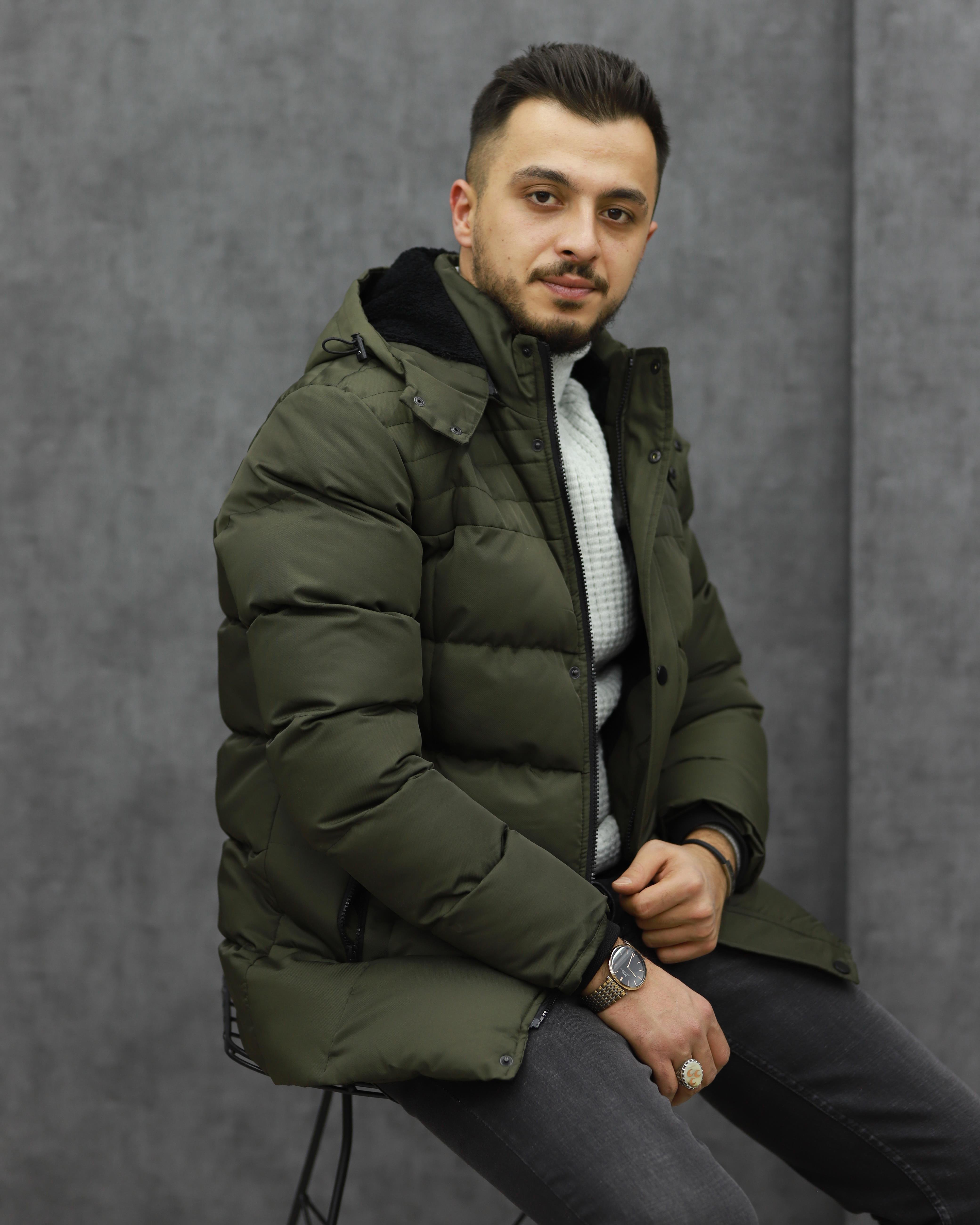 BİGAZZİ 99471 KAPŞONLU ŞİŞME KABAN(YEŞİL)