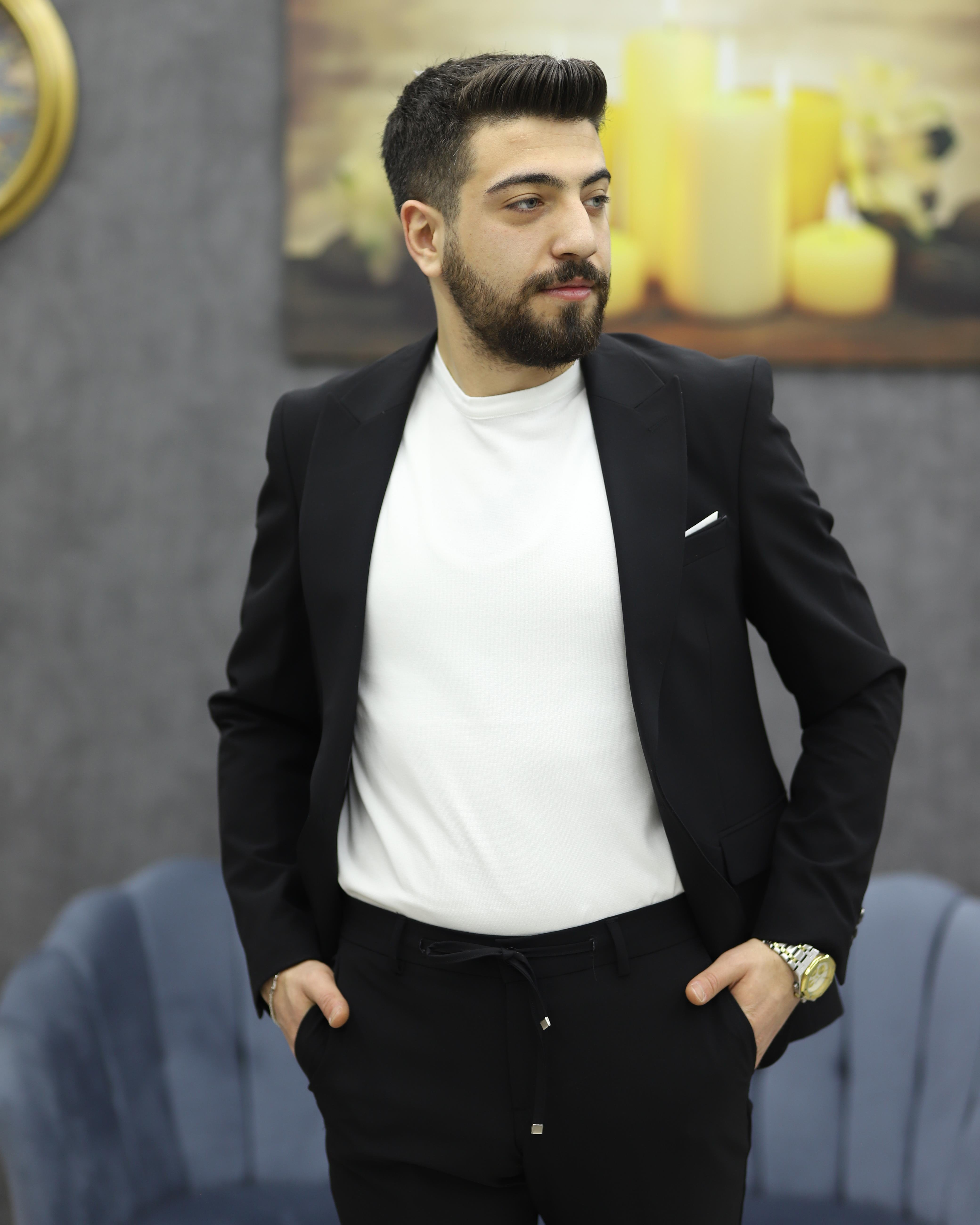 SAVARA 12418 SLİMFİT SPOR TAKIM ELBİSE(SİYAH)