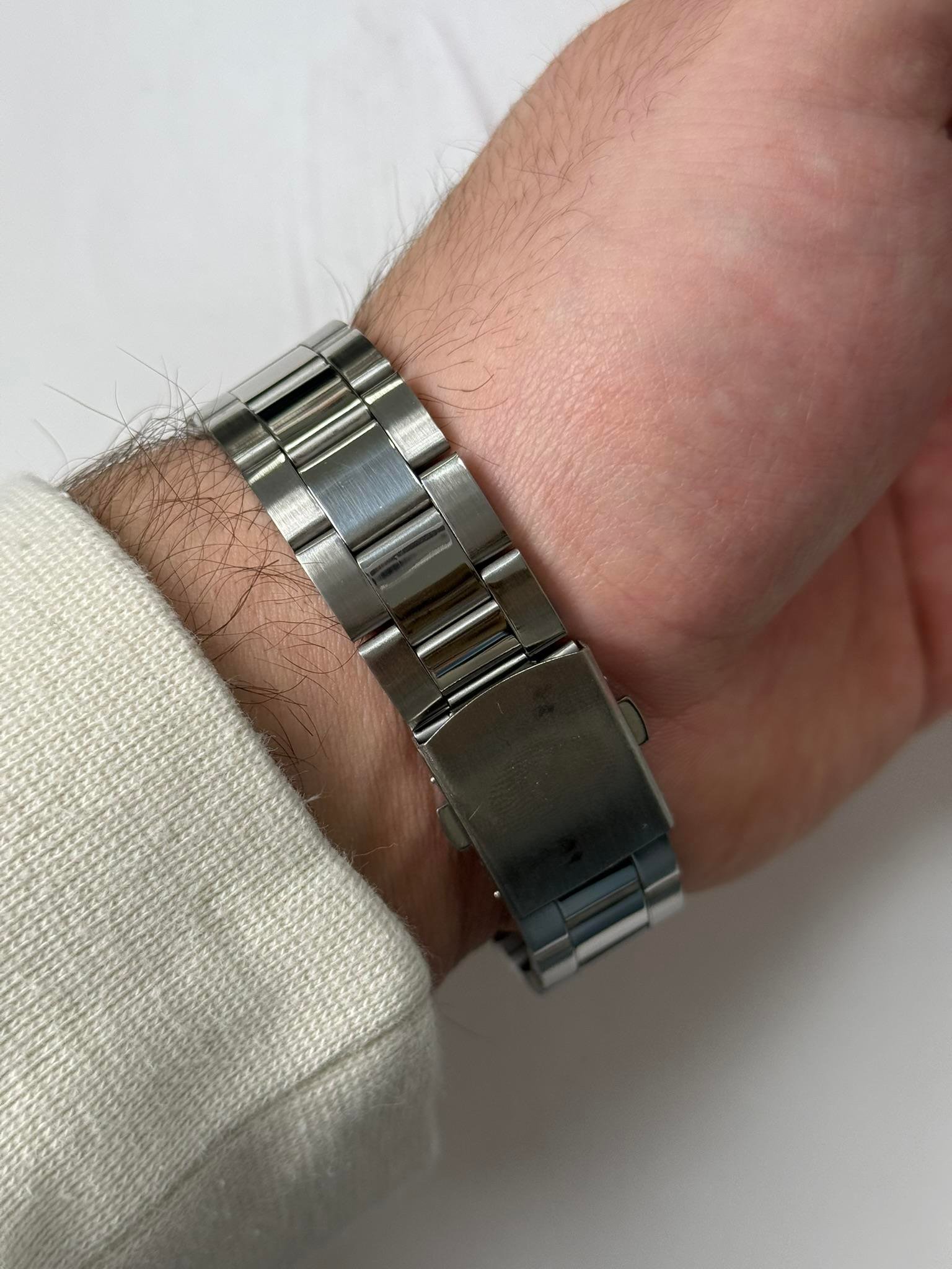 Rolley Orijinal Model Döner Bezel Erkek Kol Saati Gümüş (Lacivert Kadran)