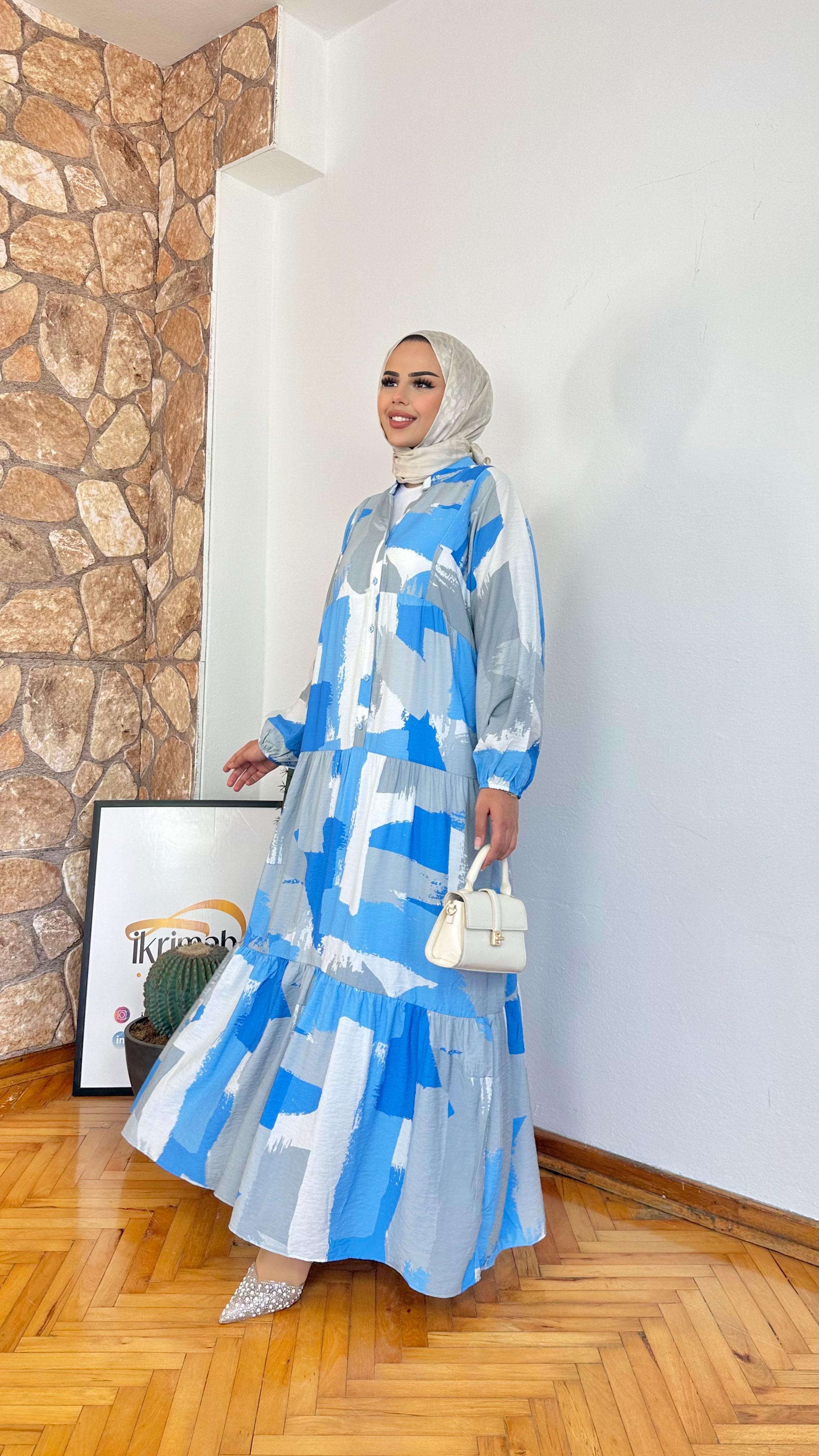 Fırça Desen Mavi