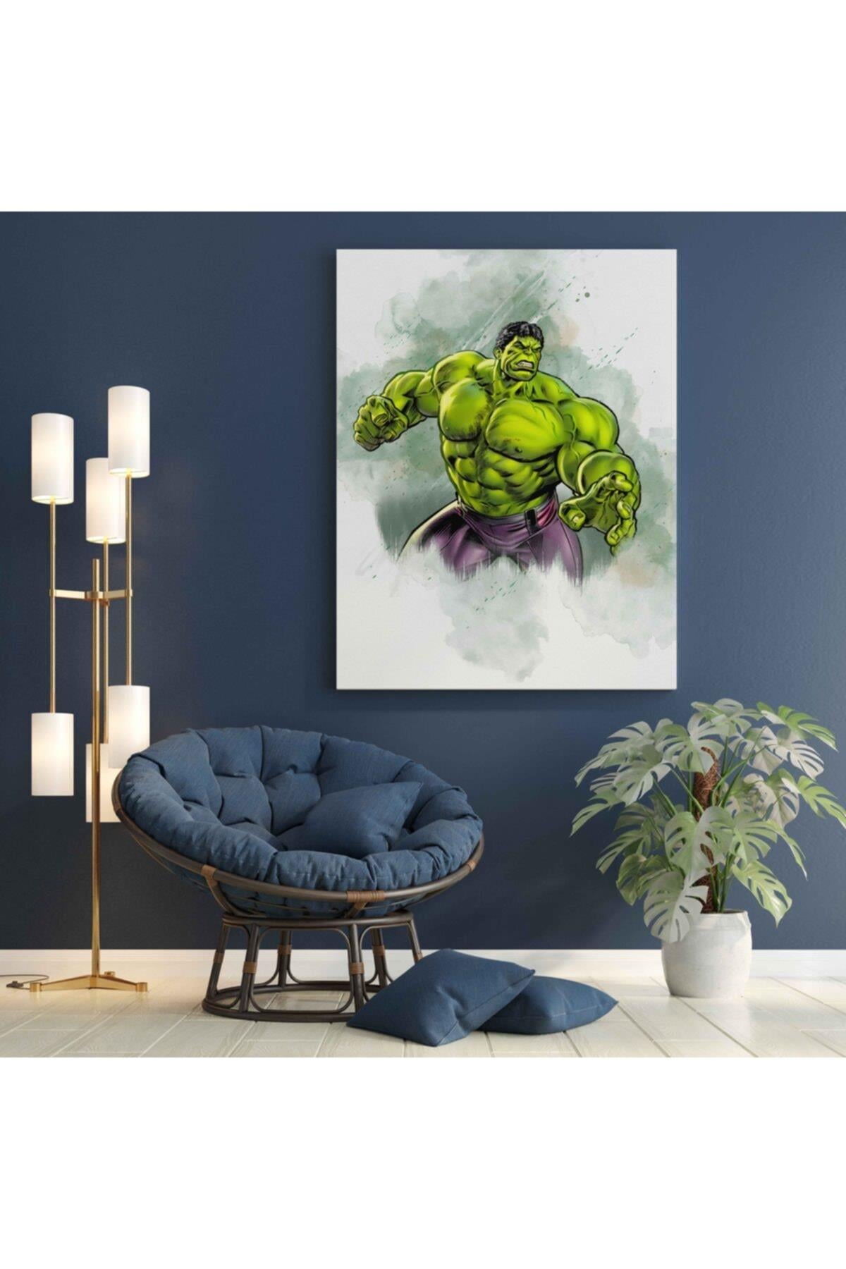 Hulk Poster Sulu Boya Özel Çizim
