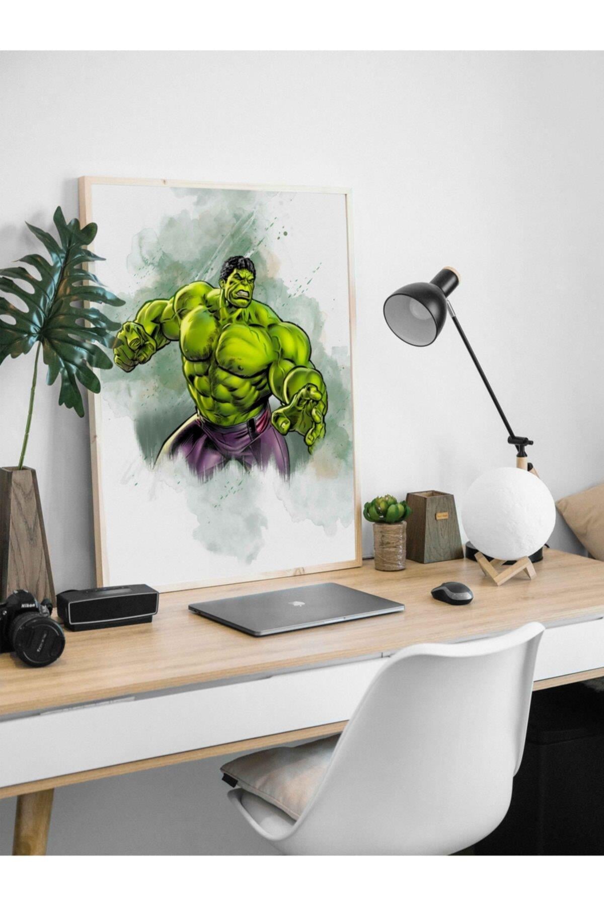 Hulk Poster Sulu Boya Özel Çizim