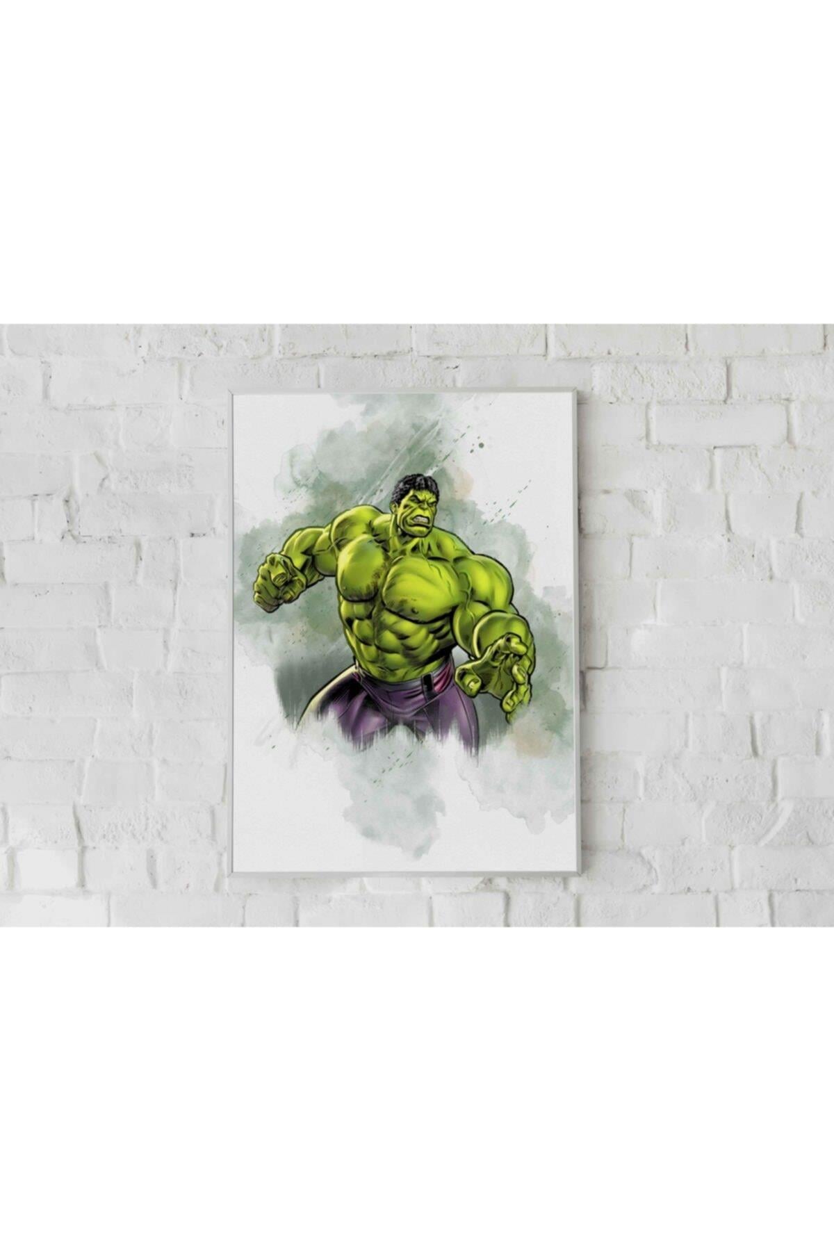 Hulk Poster Sulu Boya Özel Çizim