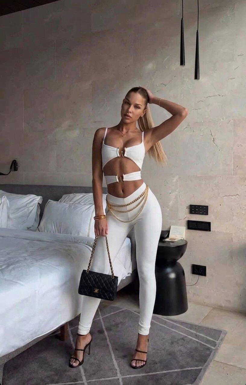 White Luxe Cut-Out Jumpsuit