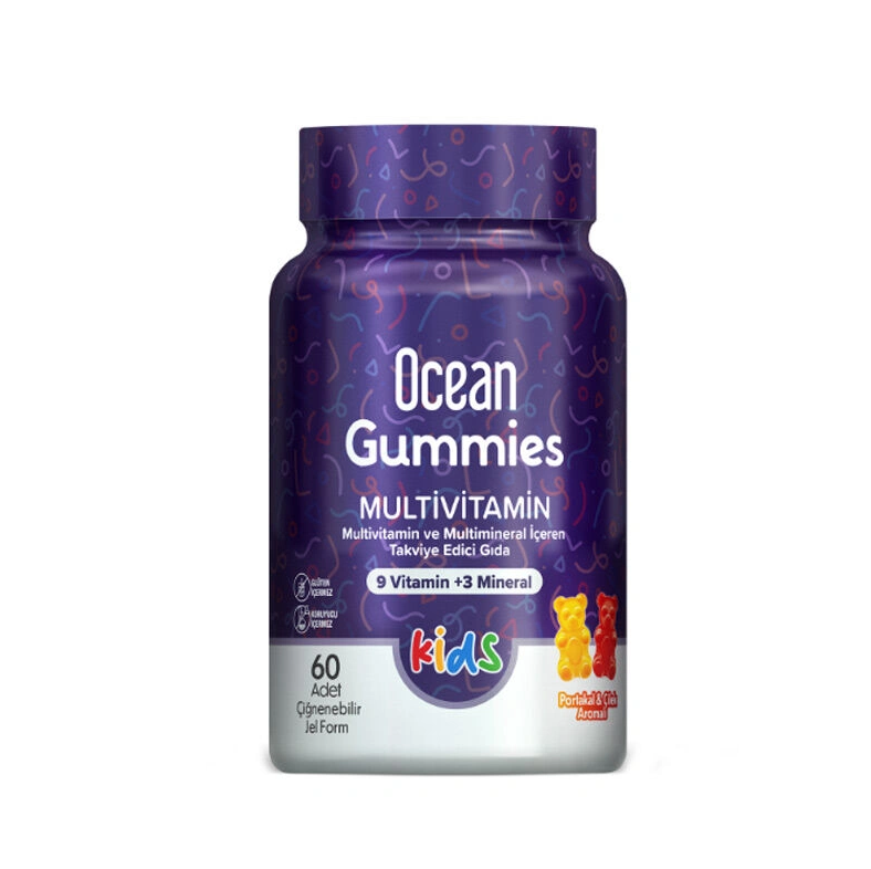 Orzax Ocean Gummies Multivitamin Kids Takviye Edici Gıda 60 Adet Çİğnenebilir Jel Form