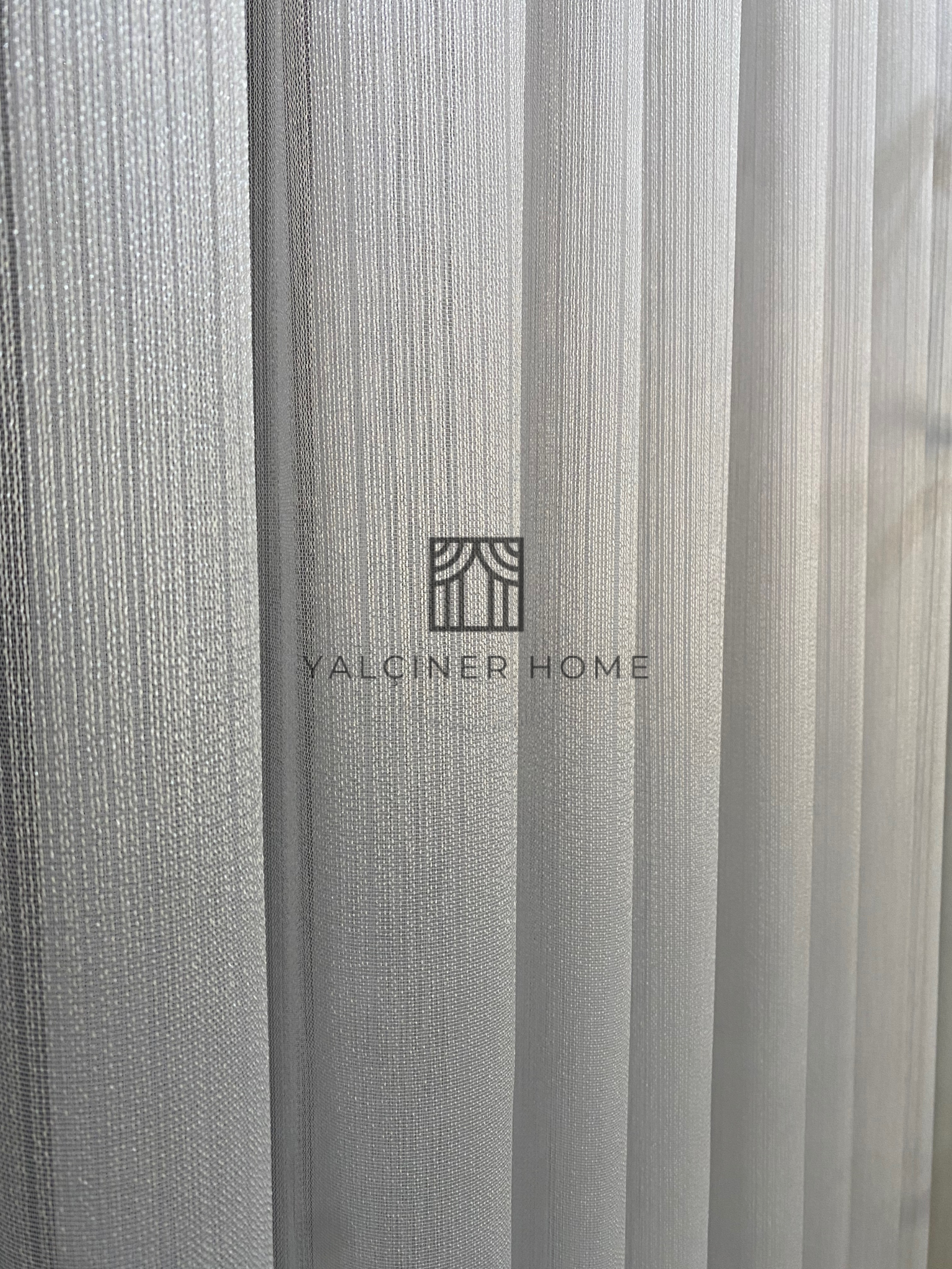 Yalçıner Home  Beyaz Kanada Tül Perde 1x3 Sık Pile -