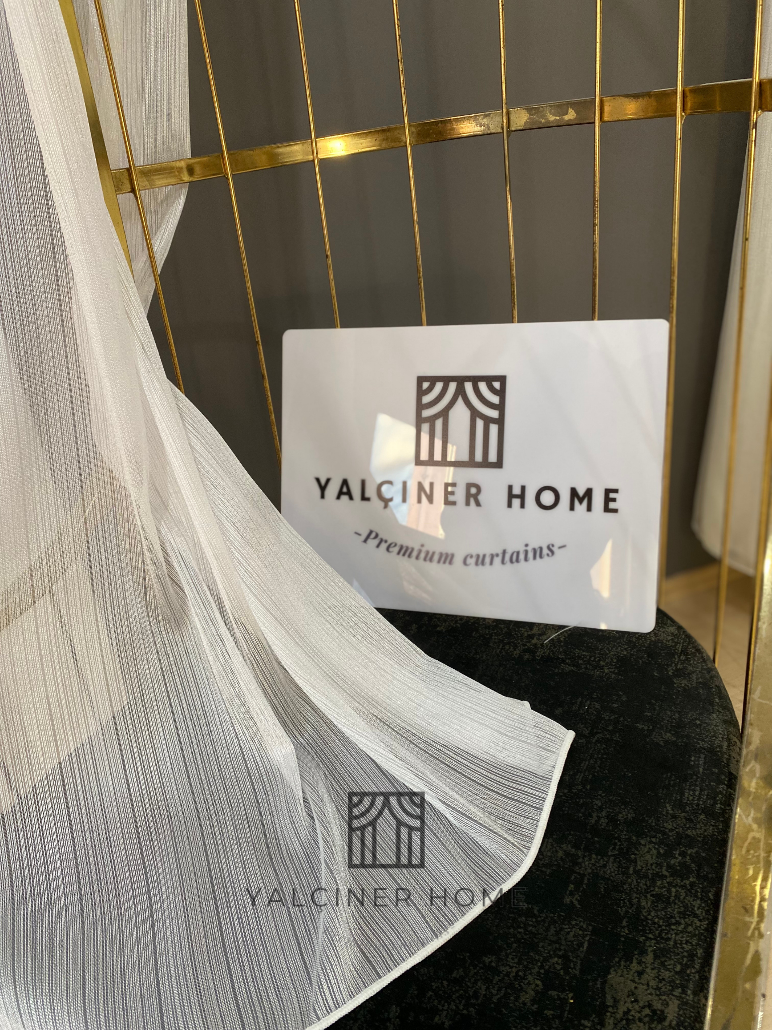 Yalçıner Home  Beyaz Kanada Tül Perde 1x3 Sık Pile -