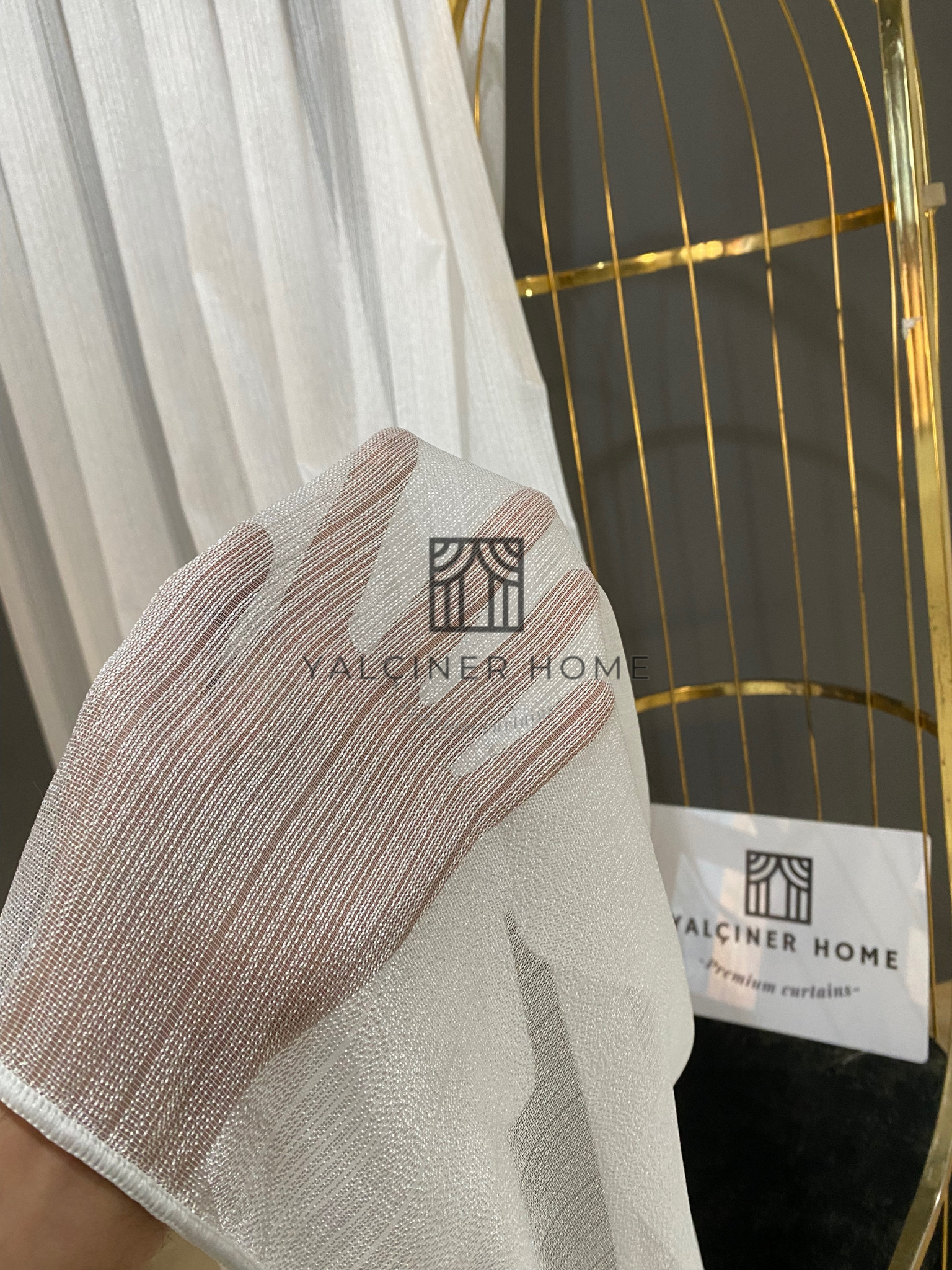 Yalçıner Home  Beyaz Kanada Tül Perde 1x3 Sık Pile -