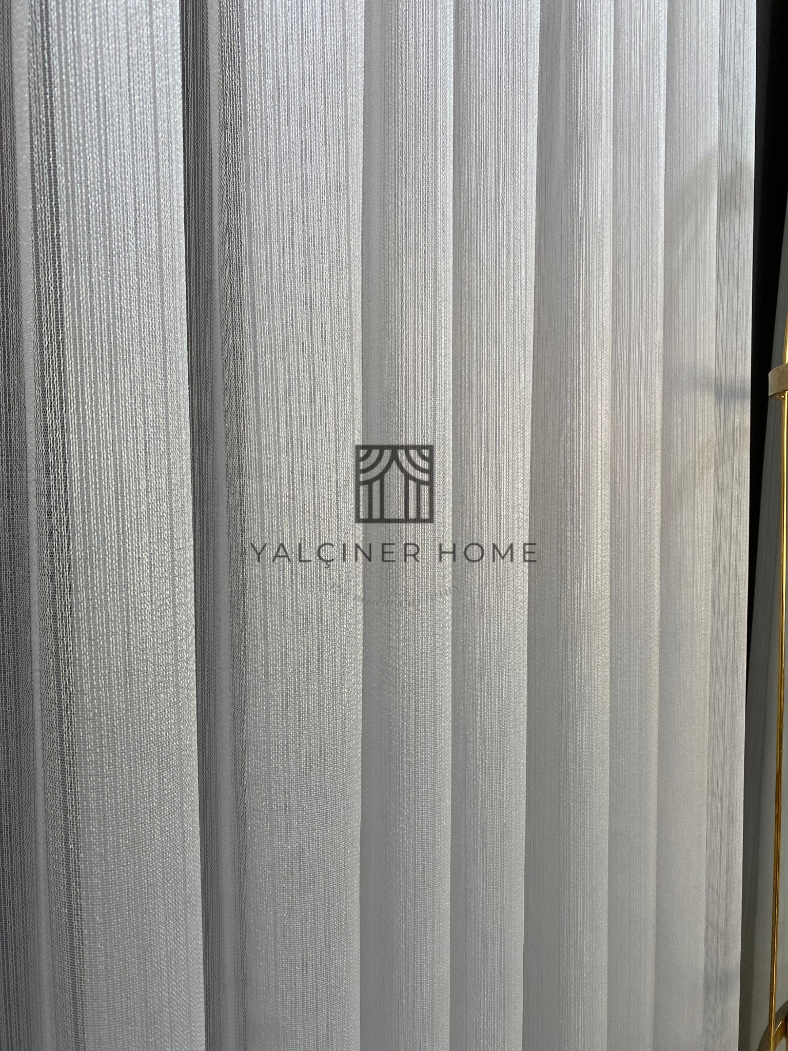 Yalçıner Home  Beyaz Kanada Tül Perde 1x3 Sık Pile -